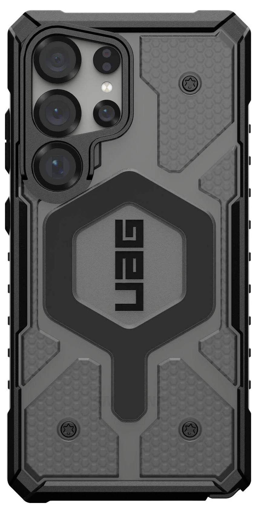 Urban Armor Gear Pathfinder Outdoorcase Samsung Galaxy S25 Ultra Grau, Transparent Induktives Laden, Stoßfest 214483113131