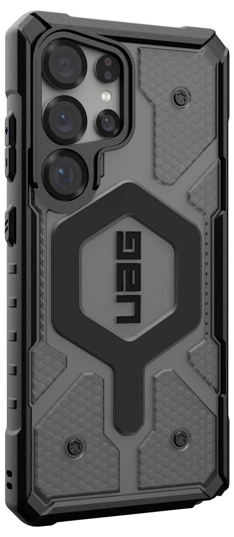Urban Armor Gear Pathfinder Outdoorcase Samsung Galaxy S25 Ultra Grau, Transparent Induktives Laden, Stoßfest 214483113131