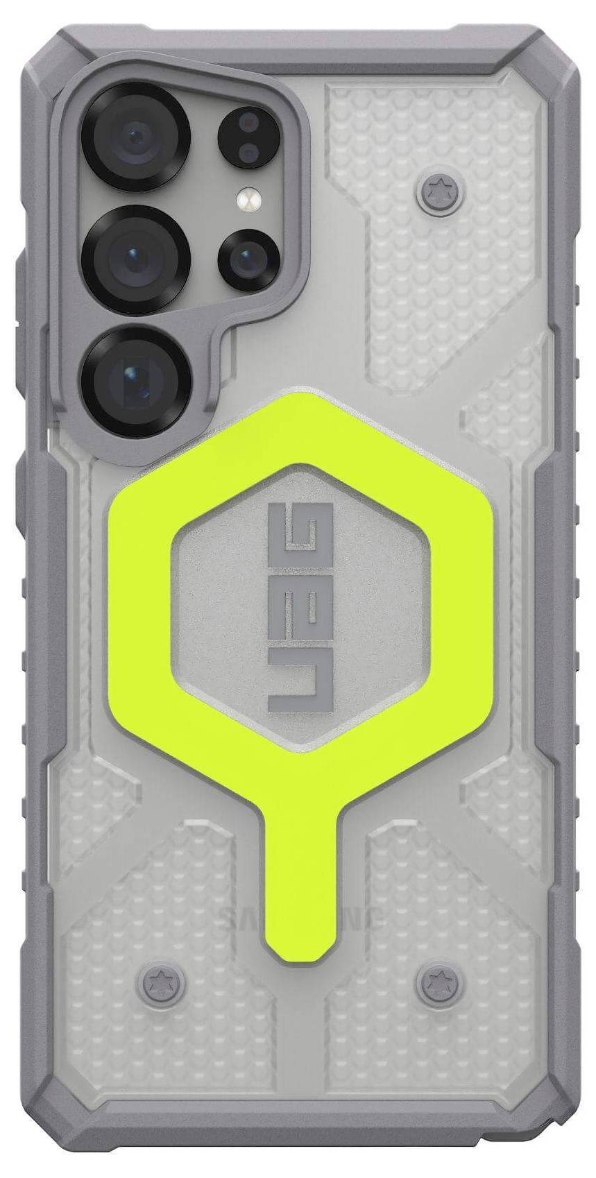 Urban Armor Gear Pathfinder Outdoorcase Samsung Galaxy S25 Ultra Neon, Transparent Induktives Laden, Mit Handschlaufe, Stoßfest 2144831BV01