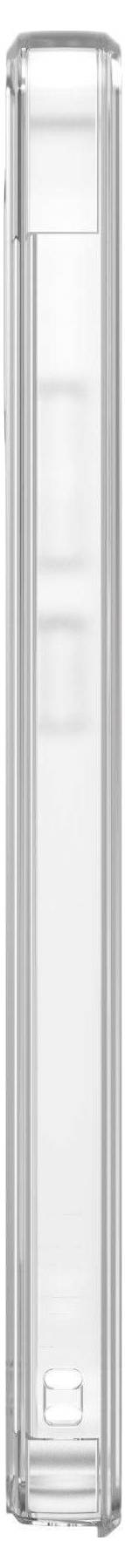 Ein transparentes, längliches Glasobjekt, hauptsächlich leer, mit einem klaren Flüssigkeitspegel im oberen Bereich.