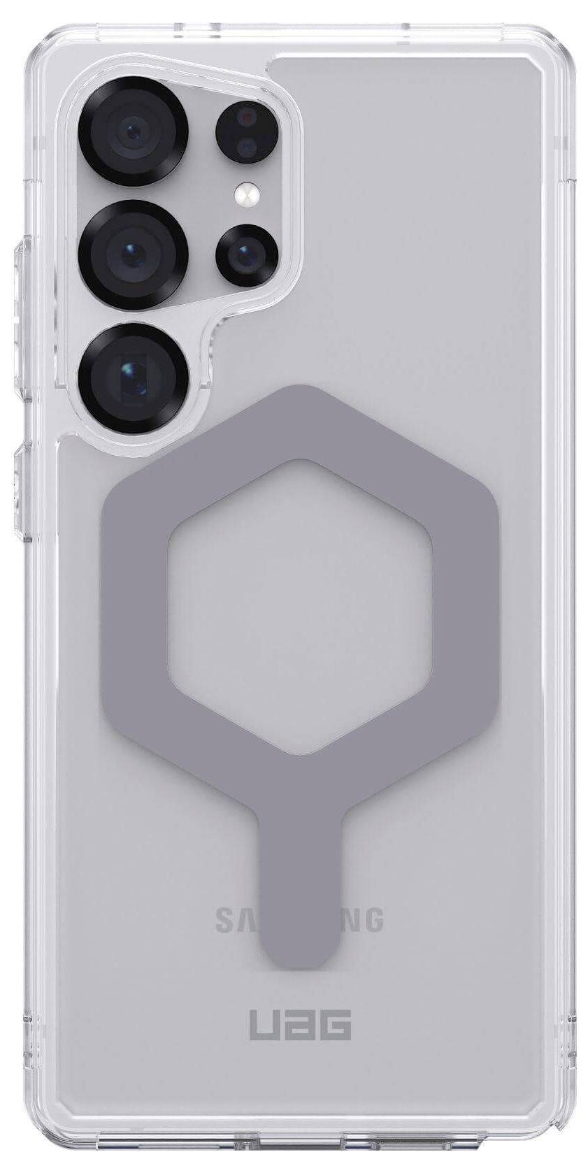 Urban Armor Gear Plyo Pro Backcover Samsung Galaxy S25 Ultra Transparent, Silber Induktives Laden, Stoßfest 214486114333