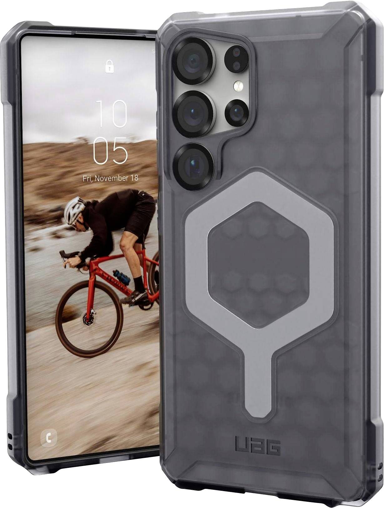 Urban Armor Gear Essential Armor Outdoorcase Samsung Galaxy S25 Ultra Grau, Transparent Induktives Laden 214492113131