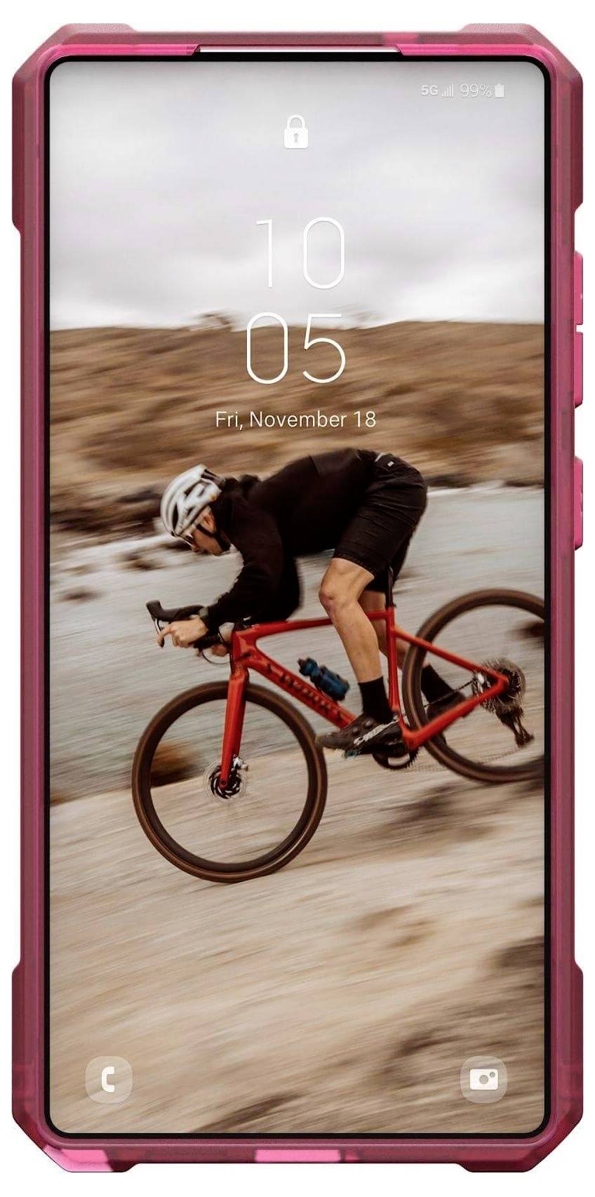Urban Armor Gear Essential Armor Outdoorcase Samsung Galaxy S25 Ultra Pink, Transparent Induktives Laden 214492119292