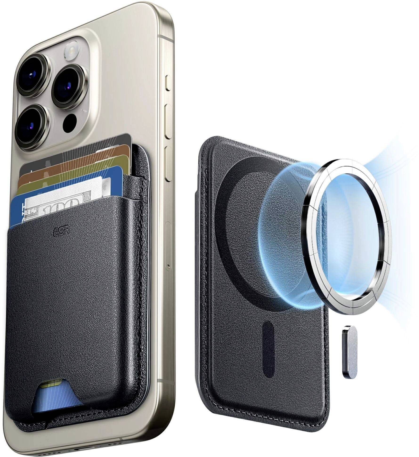ESR Boost Wallet Apple iPhone 14, iPhone 14 Plus, iPhone 14 Pro, iPhone 14 Pro Max, iPhone 15, iPhone 15 Plus, iPhone 15 Pro