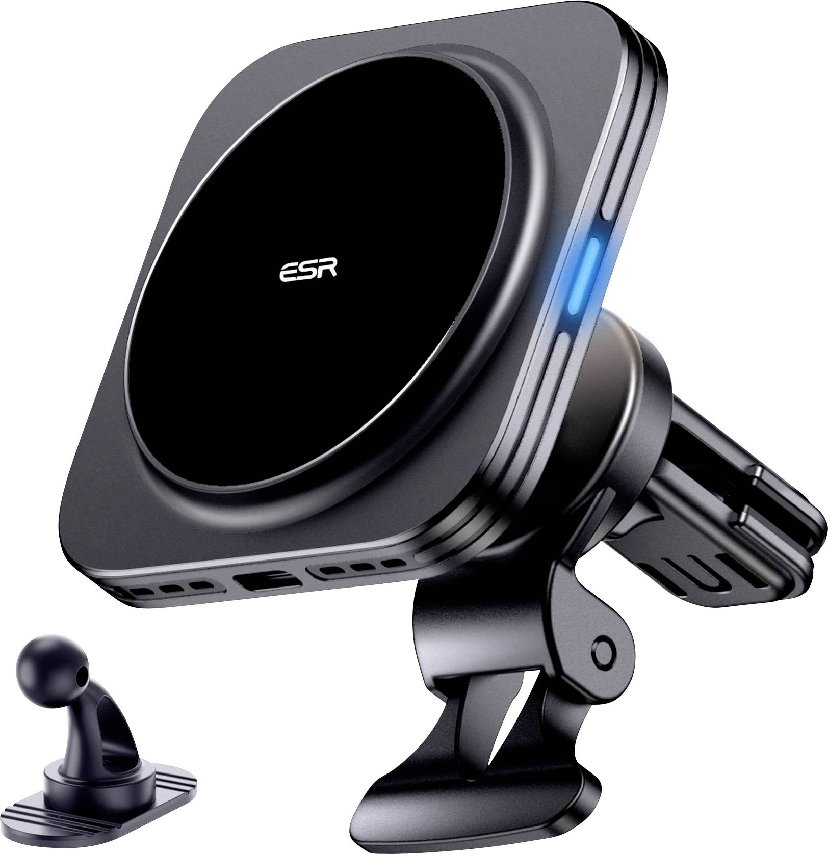 ESR HaloLock Armaturenbrett, Lüftungsgitter Handy-Kfz-Halterung Magnetbefestigung, mit Induktionsladefunktion 5.4 - 6.9 Zoll