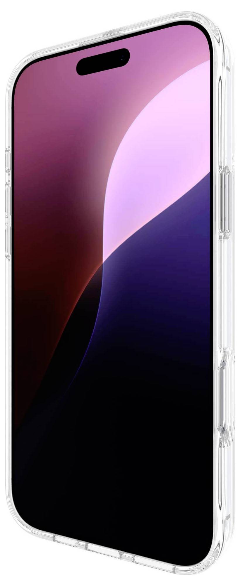 Ein modernes Smartphone mit schlankem Design, schwarzem Bildschirm, dünnem Rahmen und abgerundeten Ecken.