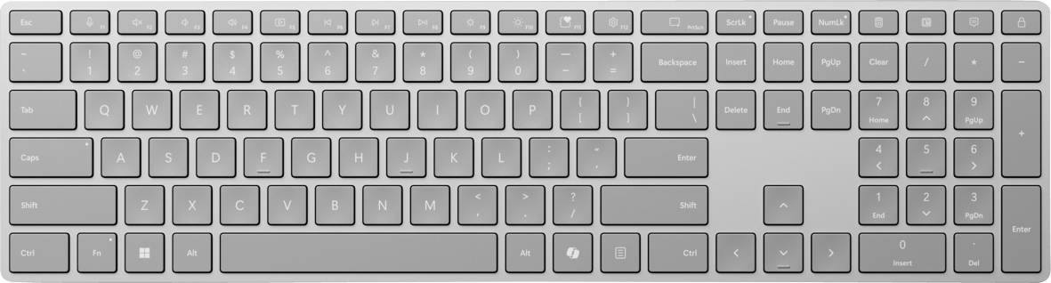 Microsoft MS Srfc Keyboard Bluetooth gray DE COMM Tablet-Tastatur Passend für Marke (Tablet): Microsoft Android™, Apple iOS®