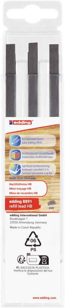 Edding HB Graphit 6er-Pack 4-8891-6090 Ersatzspitze Schwarz 1 Set