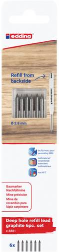 Edding Garphit 6er-Blister 4-8881-6-2112 Ersatzspitze Schwarz 1 Set