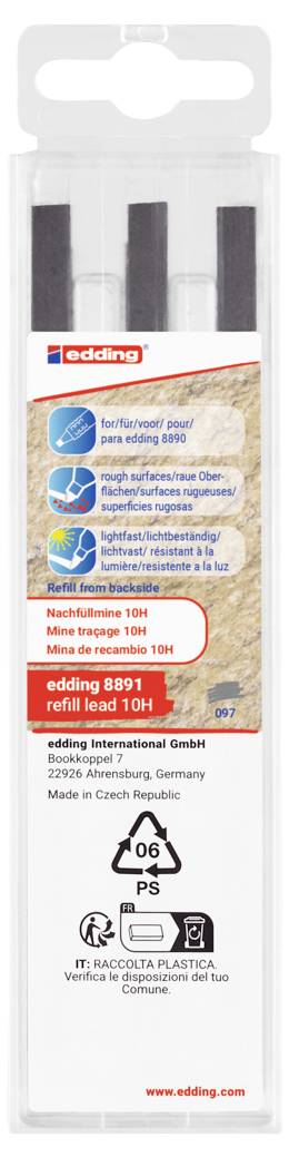 Edding 10 Garphit 6er-Pack 4-8891-6097 Ersatzspitze Schwarz 1 Set