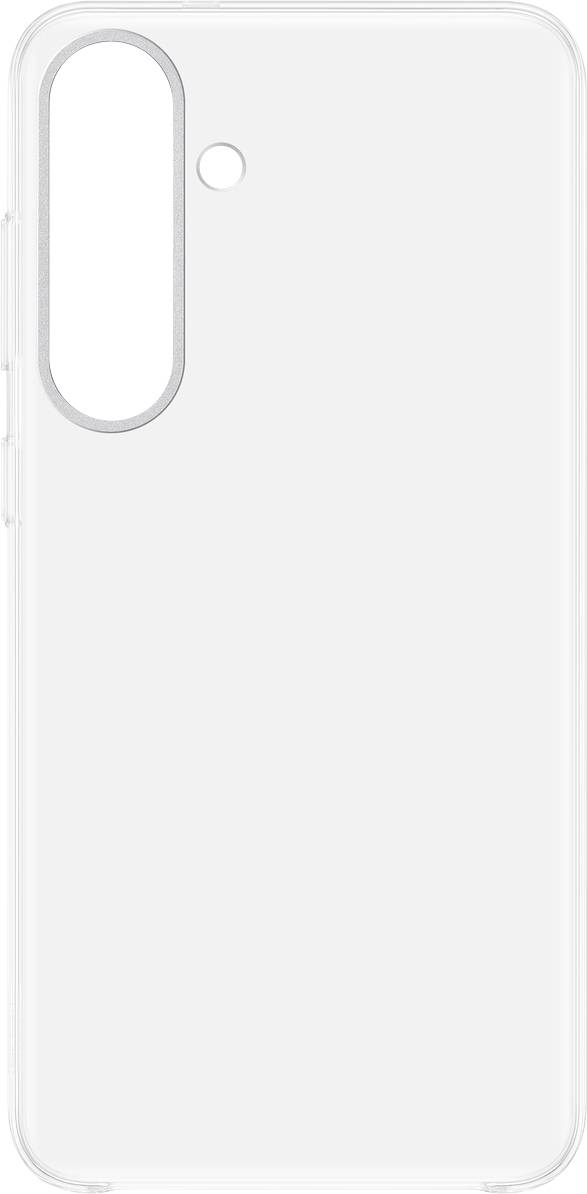 Durchsichtige Handyhülle mit Kameraaussparung auf der linken Seite.
