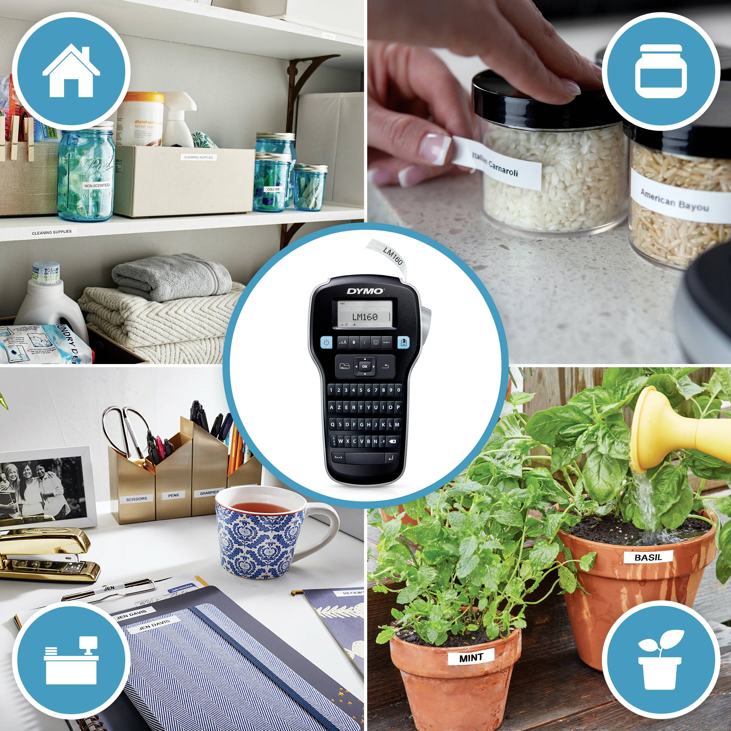 DYMO LabelManager™ 160 ValuePack AZERTY Beschriftungsgerät Geeignet für Schriftband: D1 6 mm, 9 mm, 12 mm