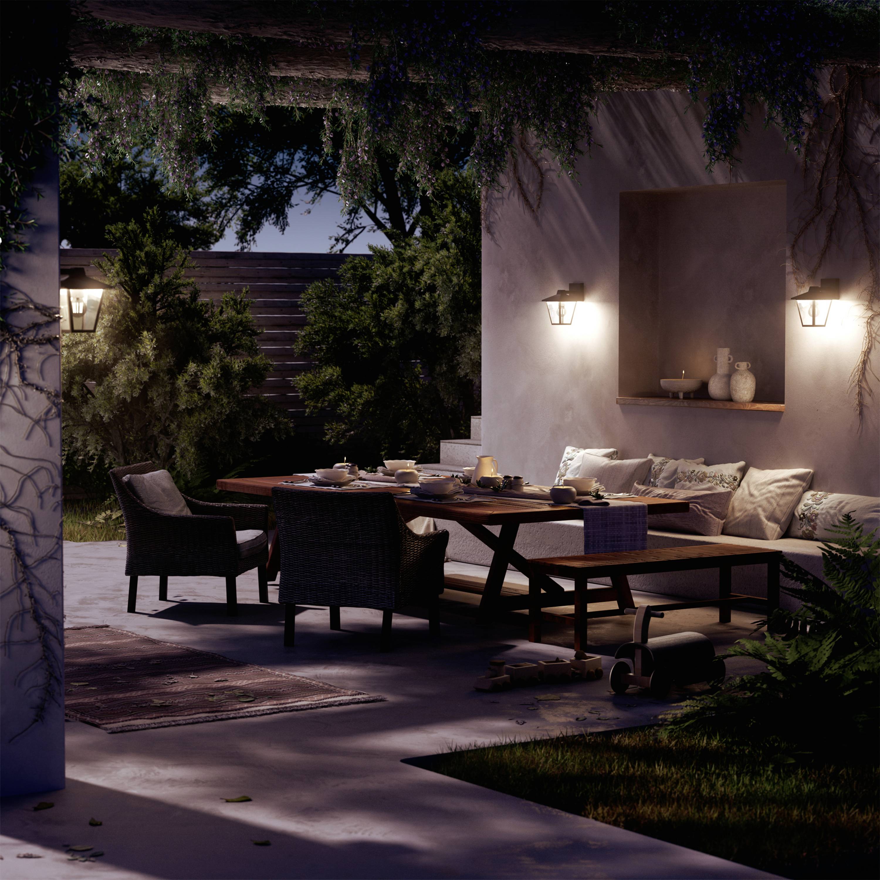 Philips LED Kinno 929004141201 Außenwandleuchte E27 Schwarz