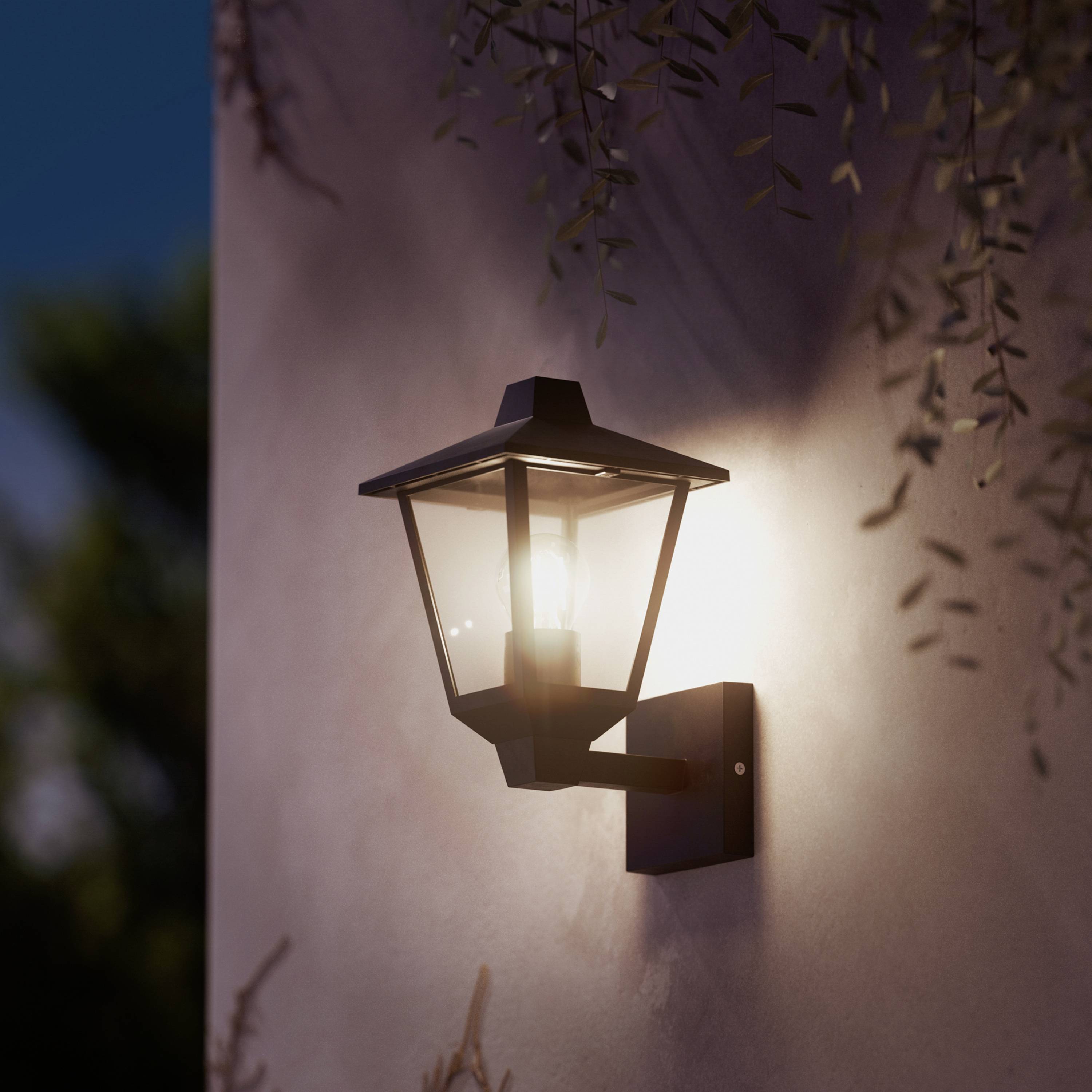 Philips LED Kinno 929004141301 Außenwandleuchte E27 Schwarz