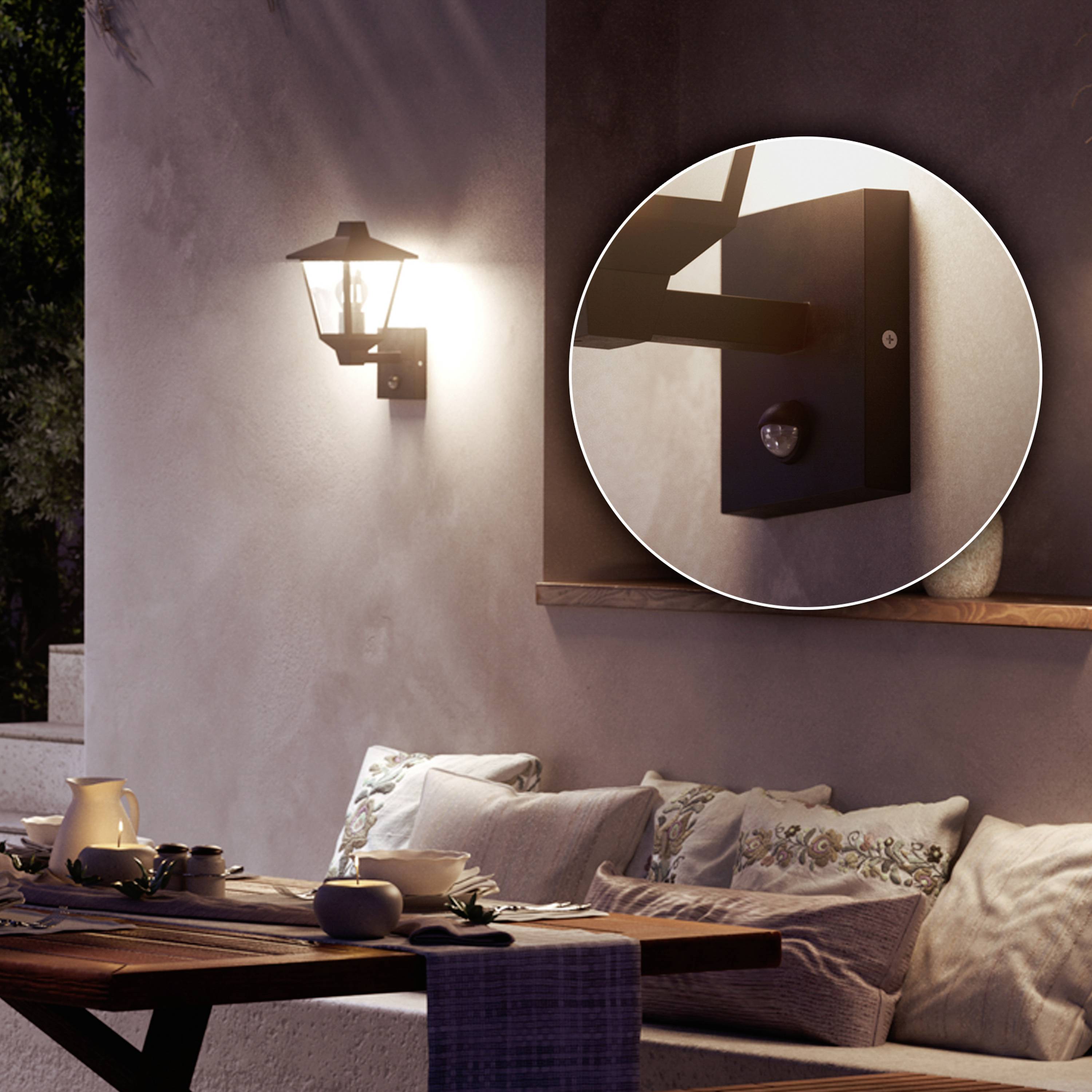 Philips LED Kinno 929004141401 Außenwandleuchte E27 Schwarz