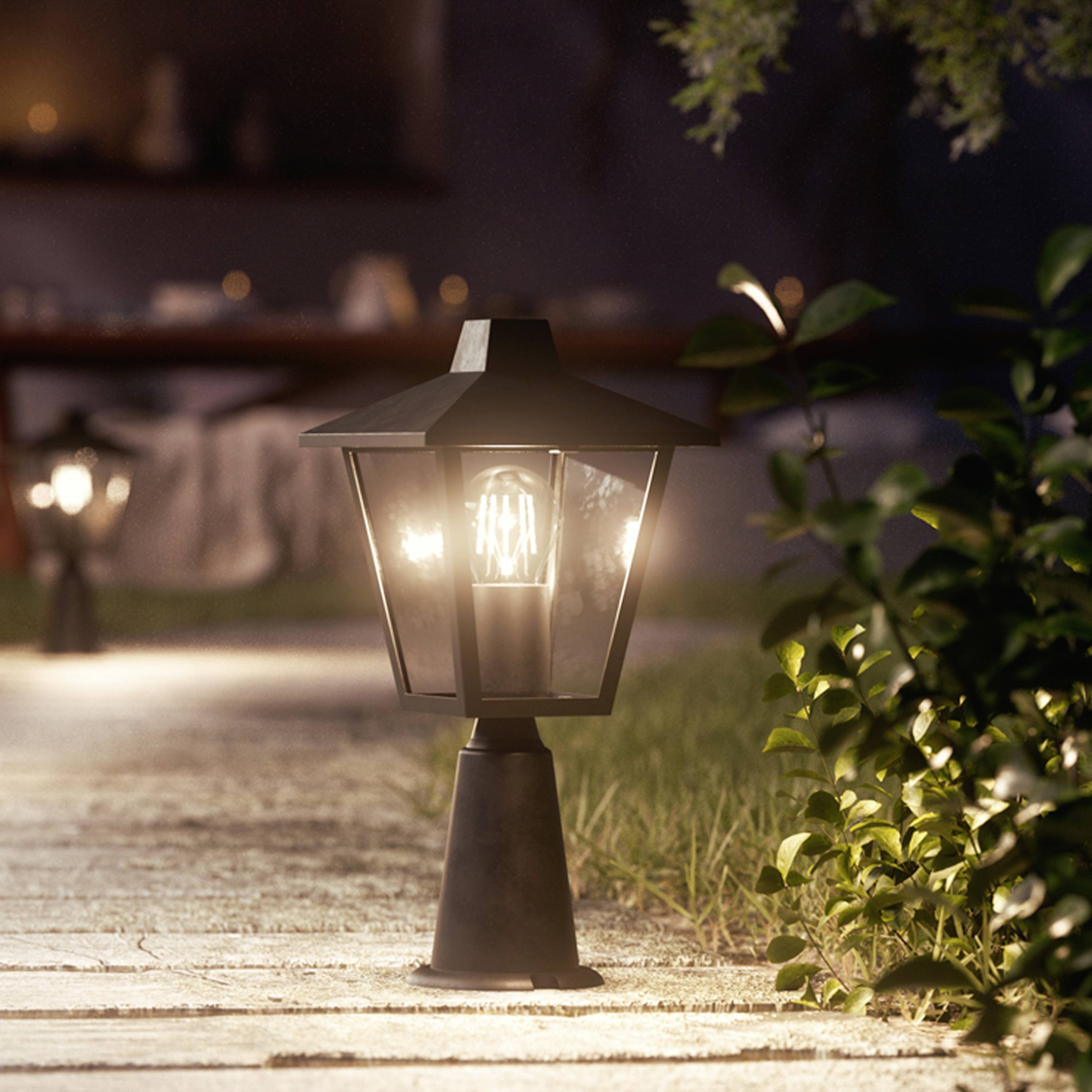 Philips LED 929004141501 Kinno Außenstandleuchte E27 Schwarz