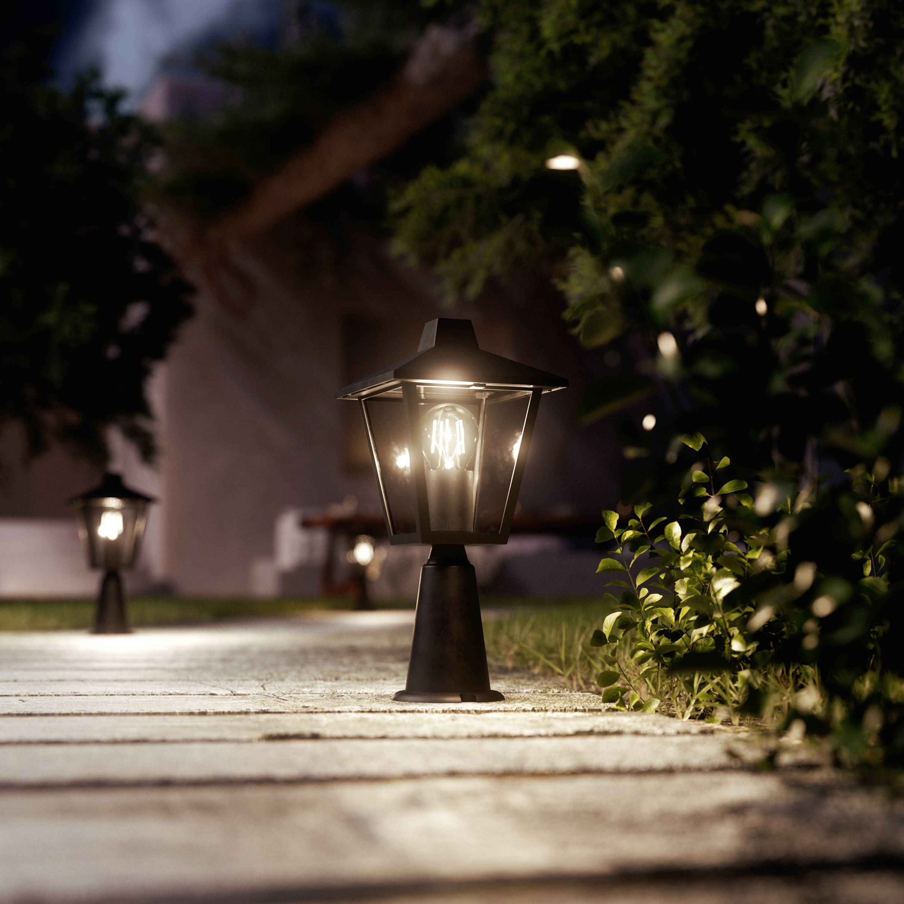 Philips LED 929004141501 Kinno Außenstandleuchte E27 Schwarz