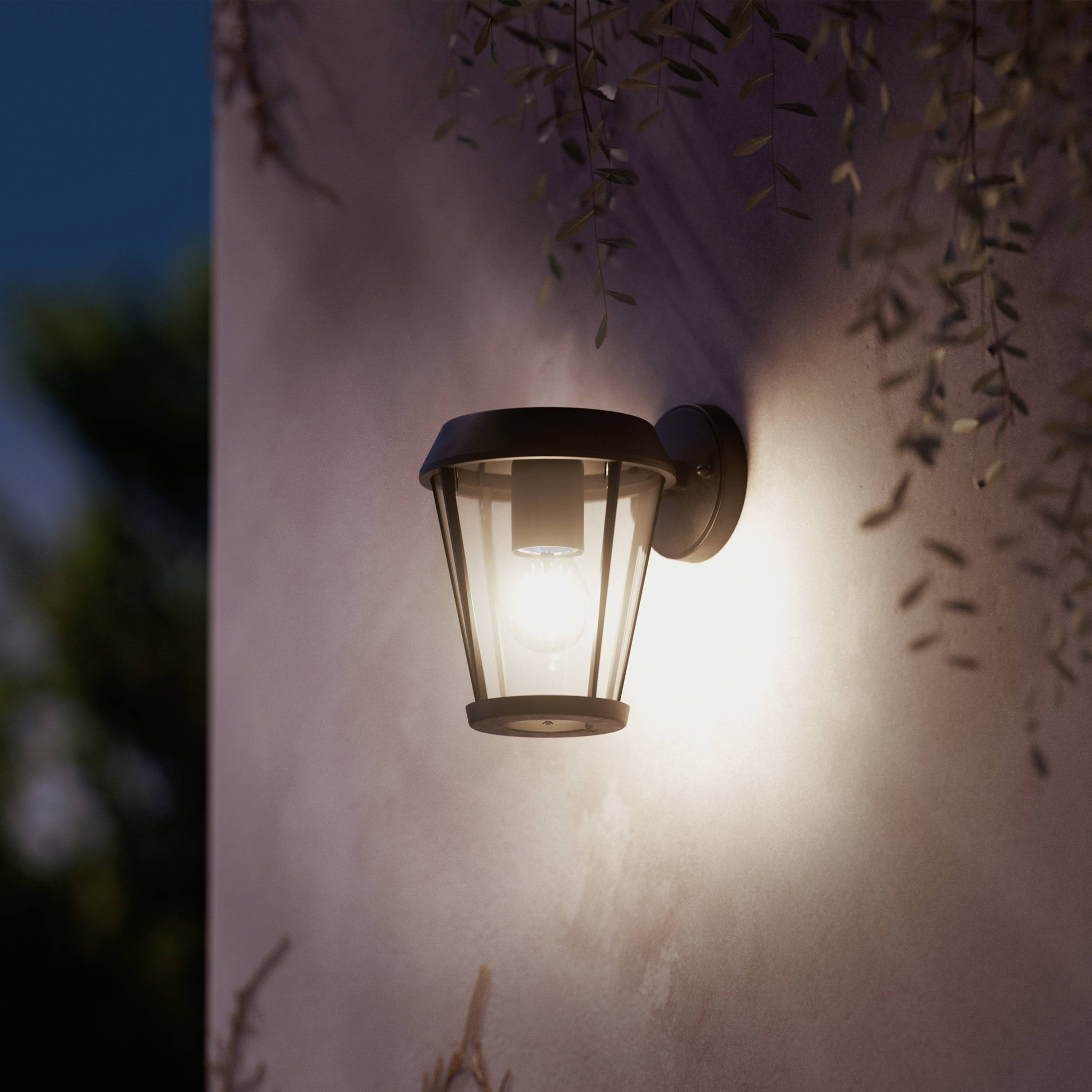 Philips LED Sunera 929004141601 Außenwandleuchte E27 Schwarz