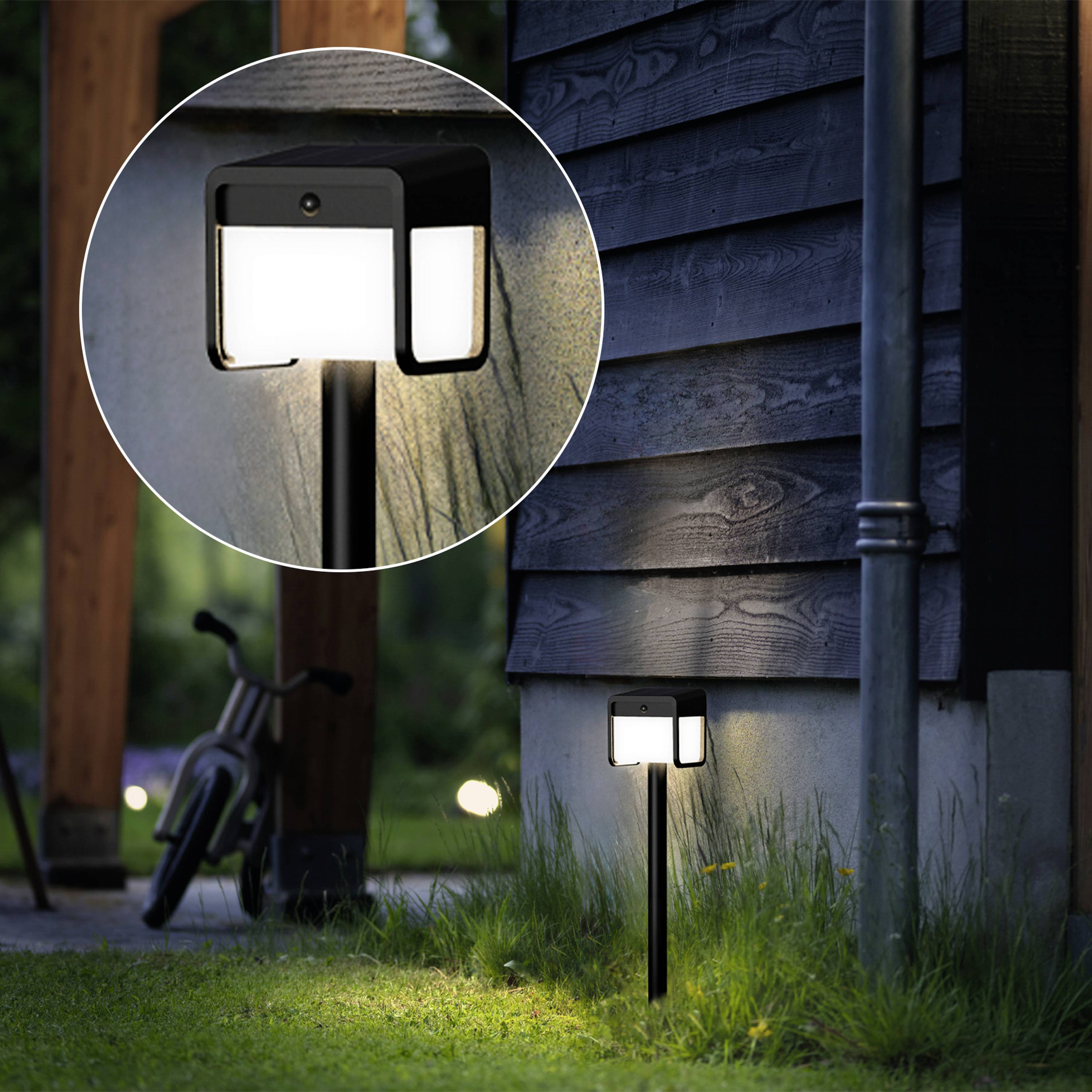 Philips LED 929004631901 Ezra Solar-Außenstandleuchte LED LED fest eingebaut 1.8W Schwarz