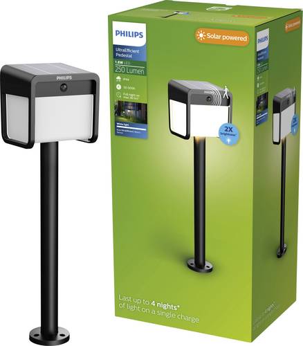 Philips LED 929004631901 Ezra Solar-Außenstandleuchte LED LED fest eingebaut 1.8 W Schwarz