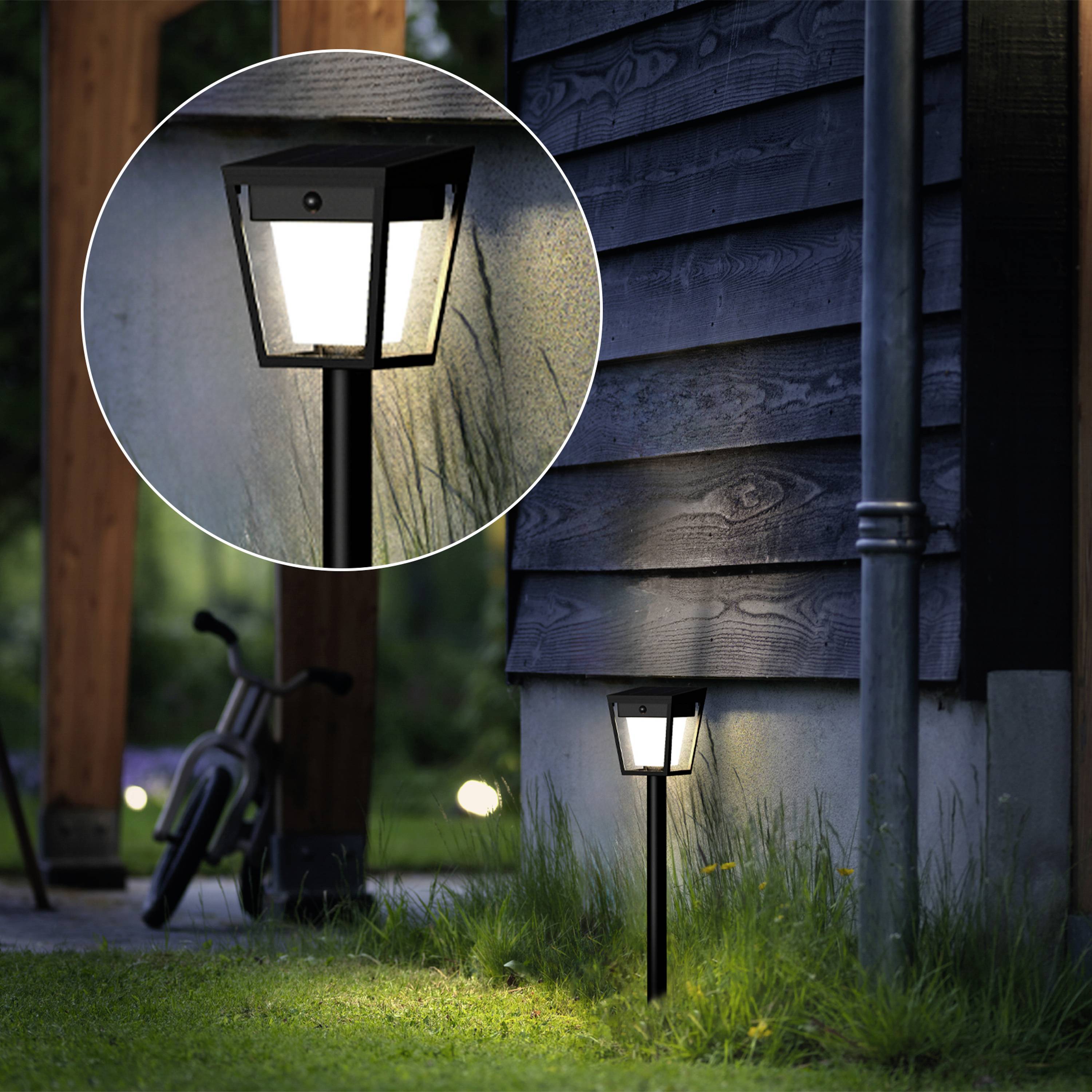 Philips LED 929004632001 Nissa Solar-Außenstandleuchte LED LED fest eingebaut 1.8W Schwarz