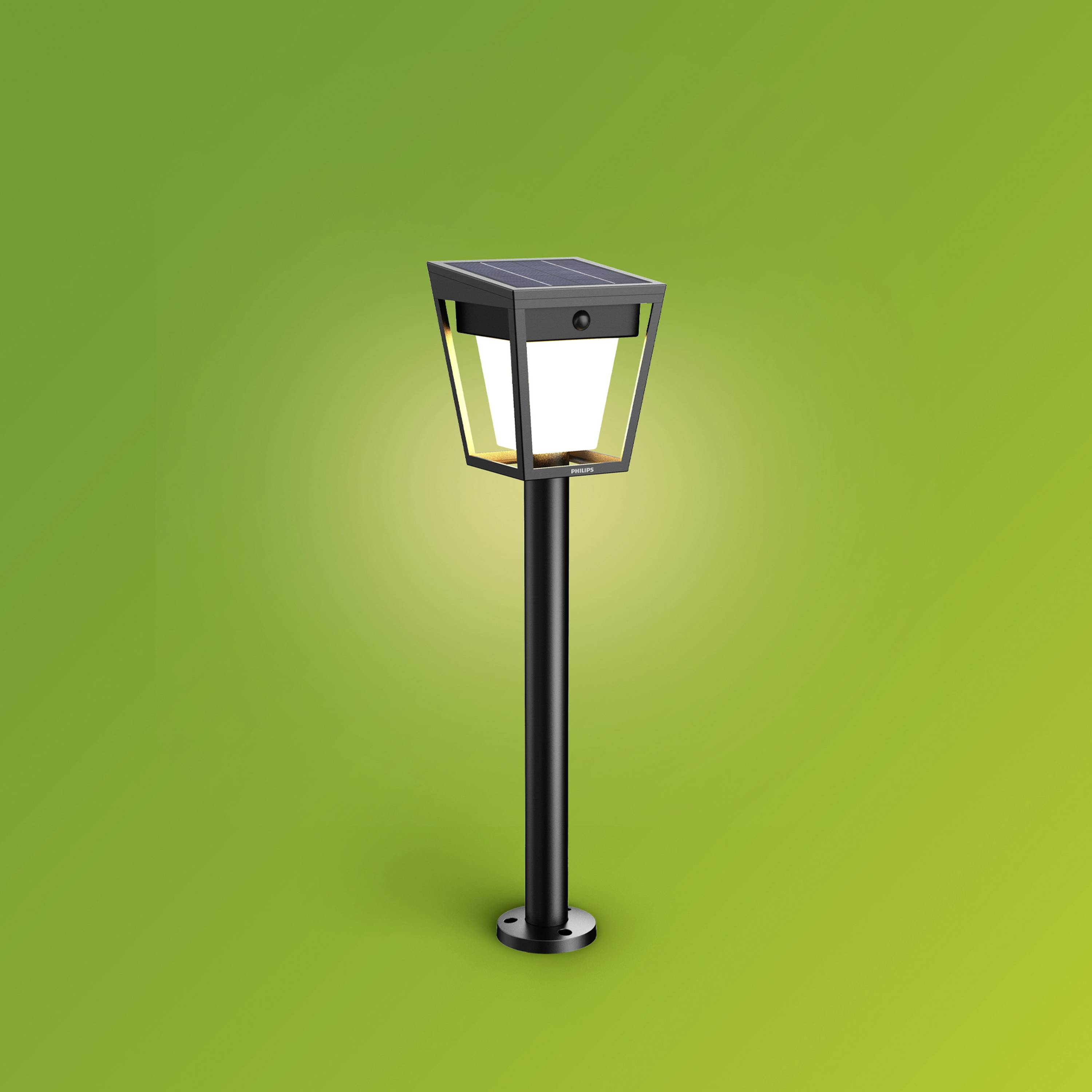 Philips LED 929004632001 Nissa Solar-Außenstandleuchte LED LED fest eingebaut 1.8W Schwarz