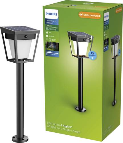 Philips LED 929004632001 Nissa Solar-Außenstandleuchte LED LED fest eingebaut 1.8 W Schwarz
