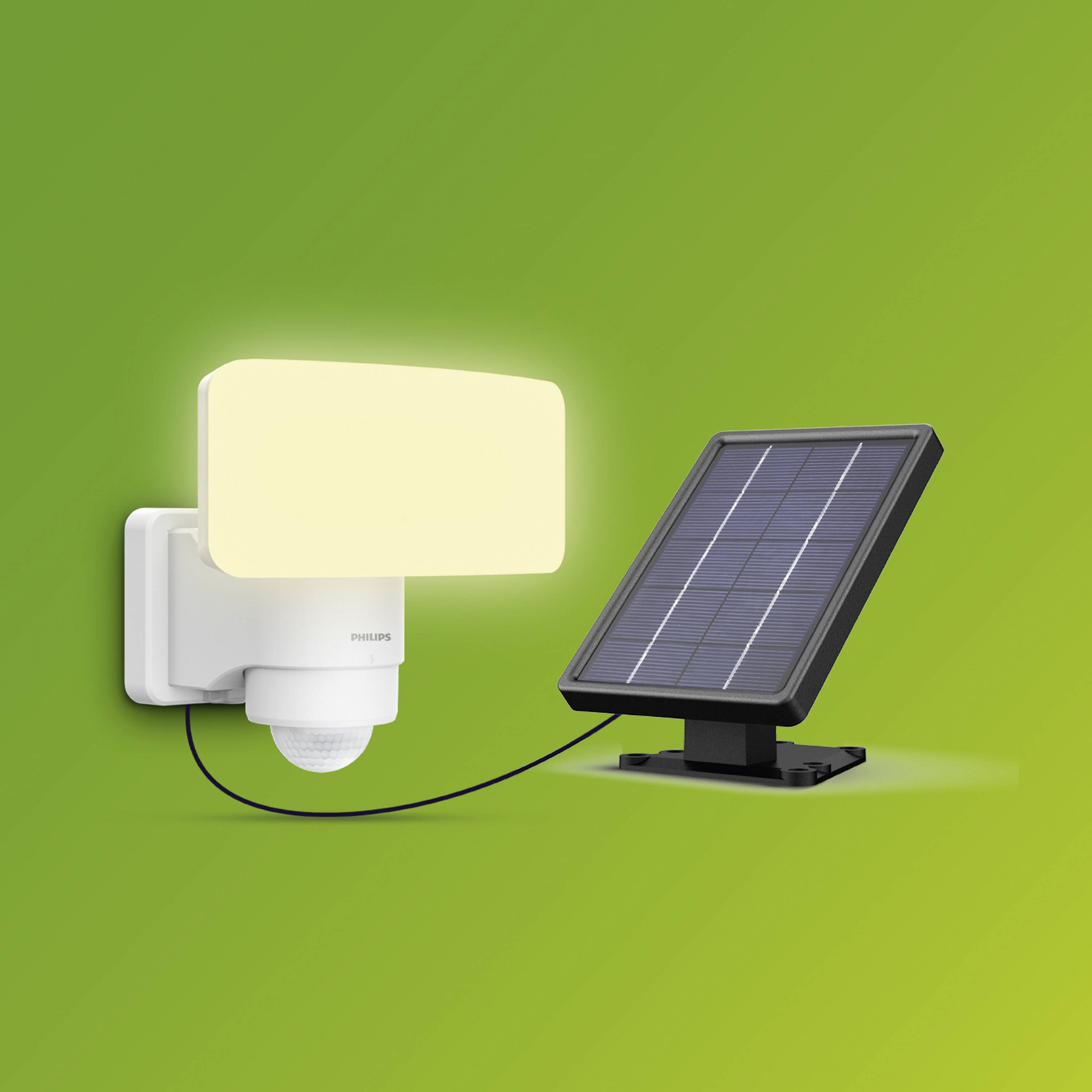 Philips LED Tylus 929004632101 Solar-Außenwandleuchte mit Bewegungsmelder LED 6W Weiß