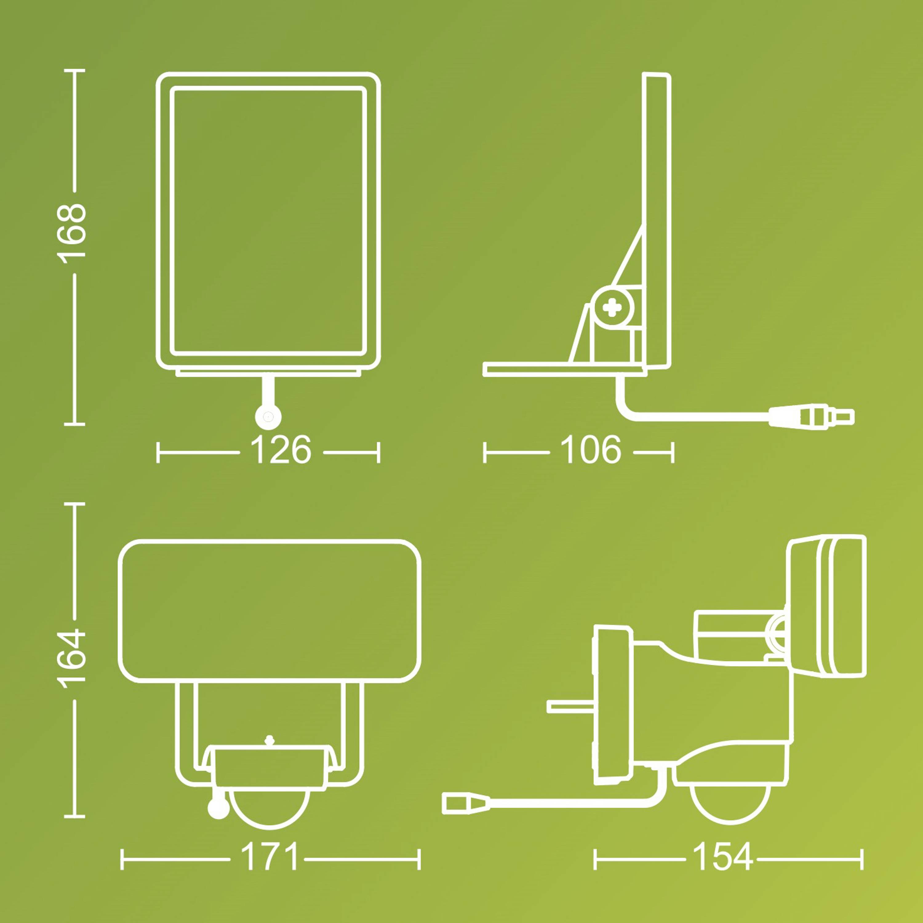 Philips LED Tylus 929004632301 Solar-Außenwandleuchte mit Bewegungsmelder LED 6W Schwarz
