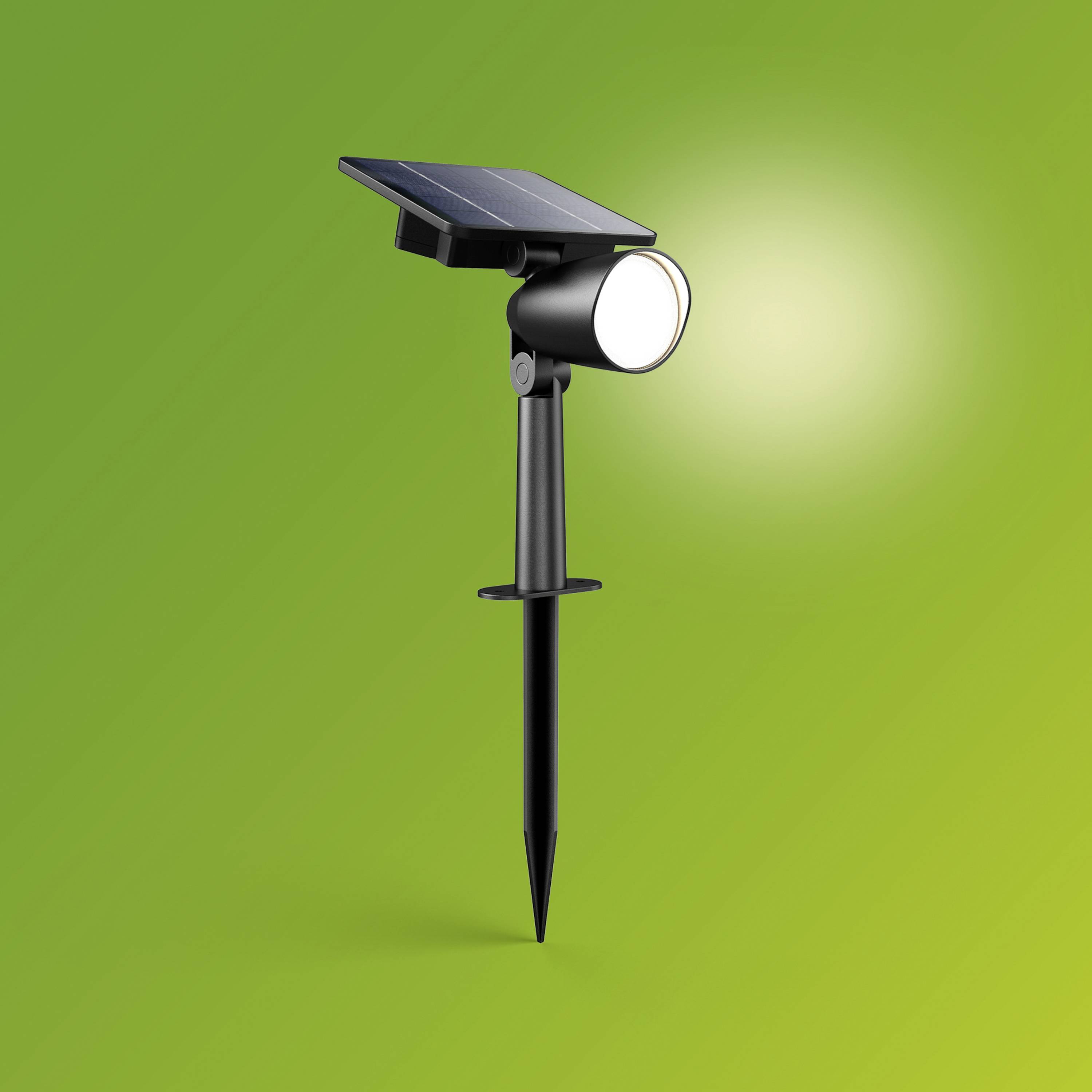 Philips LED 929004632501 Ashlyn Solar-Außenstandleuchte LED LED fest eingebaut 1.4W Schwarz