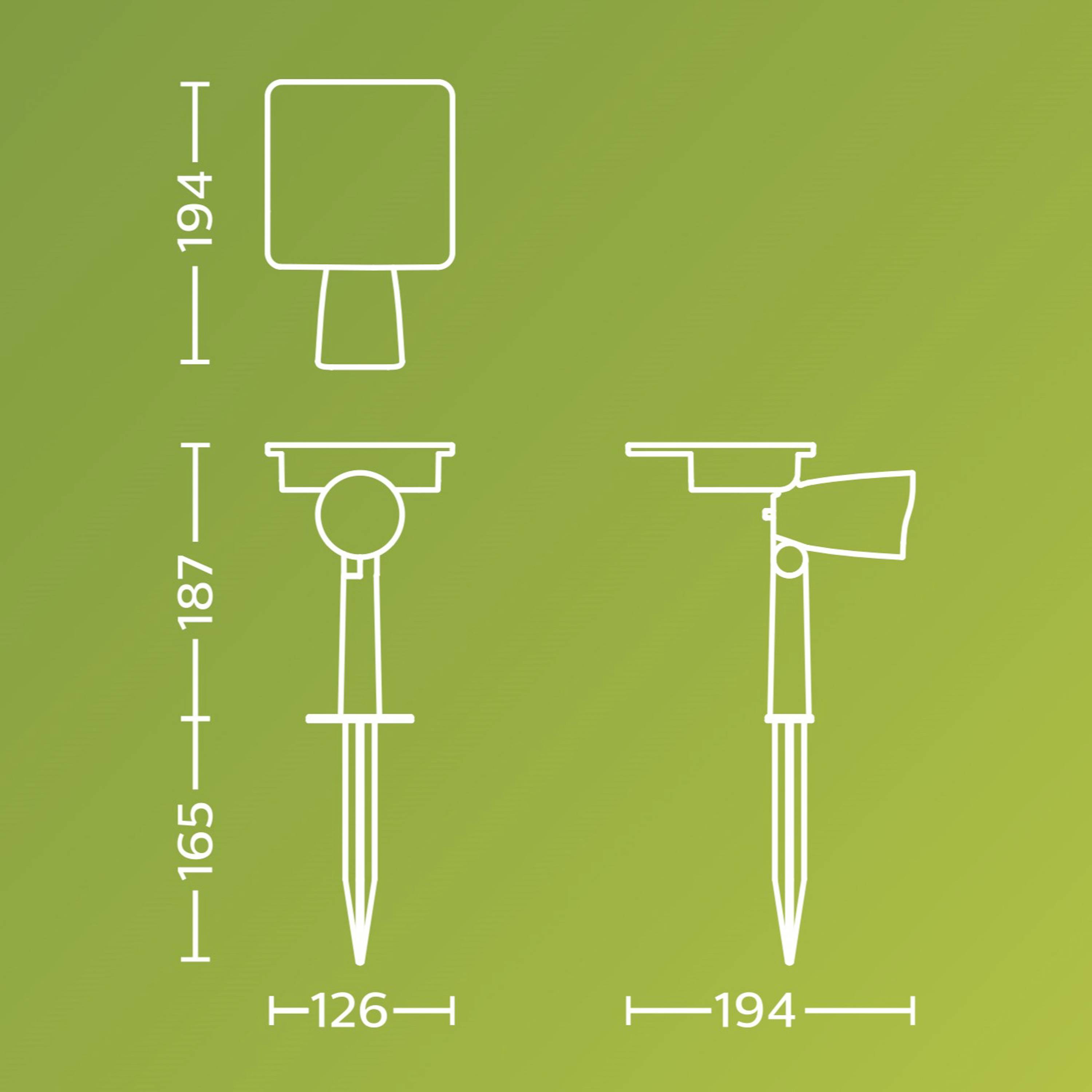 Philips LED 929004632501 Ashlyn Solar-Außenstandleuchte LED LED fest eingebaut 1.4W Schwarz