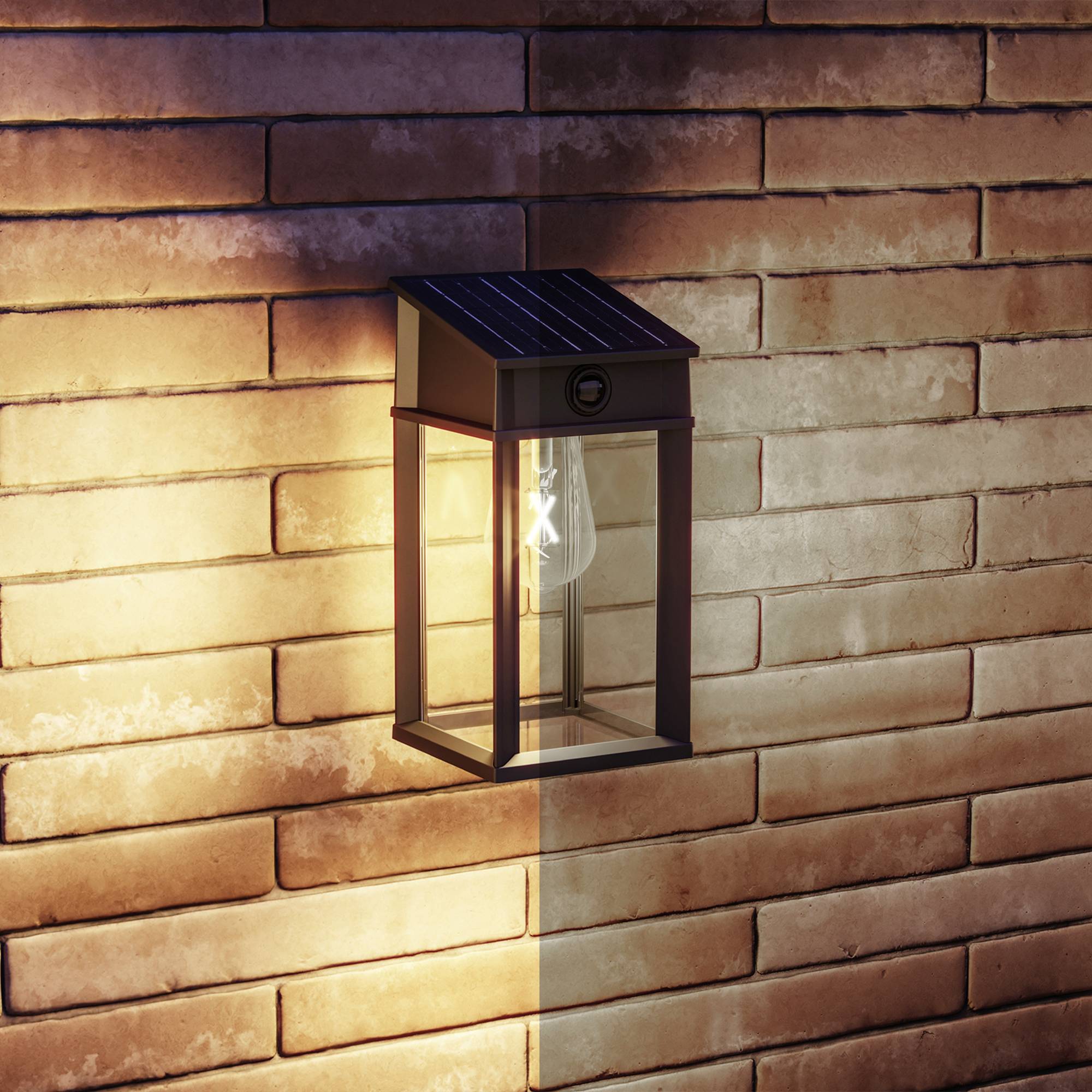 Philips LED Geri 929004632601 Solar-Außenwandleuchte mit Bewegungsmelder LED 3.2W Schwarz