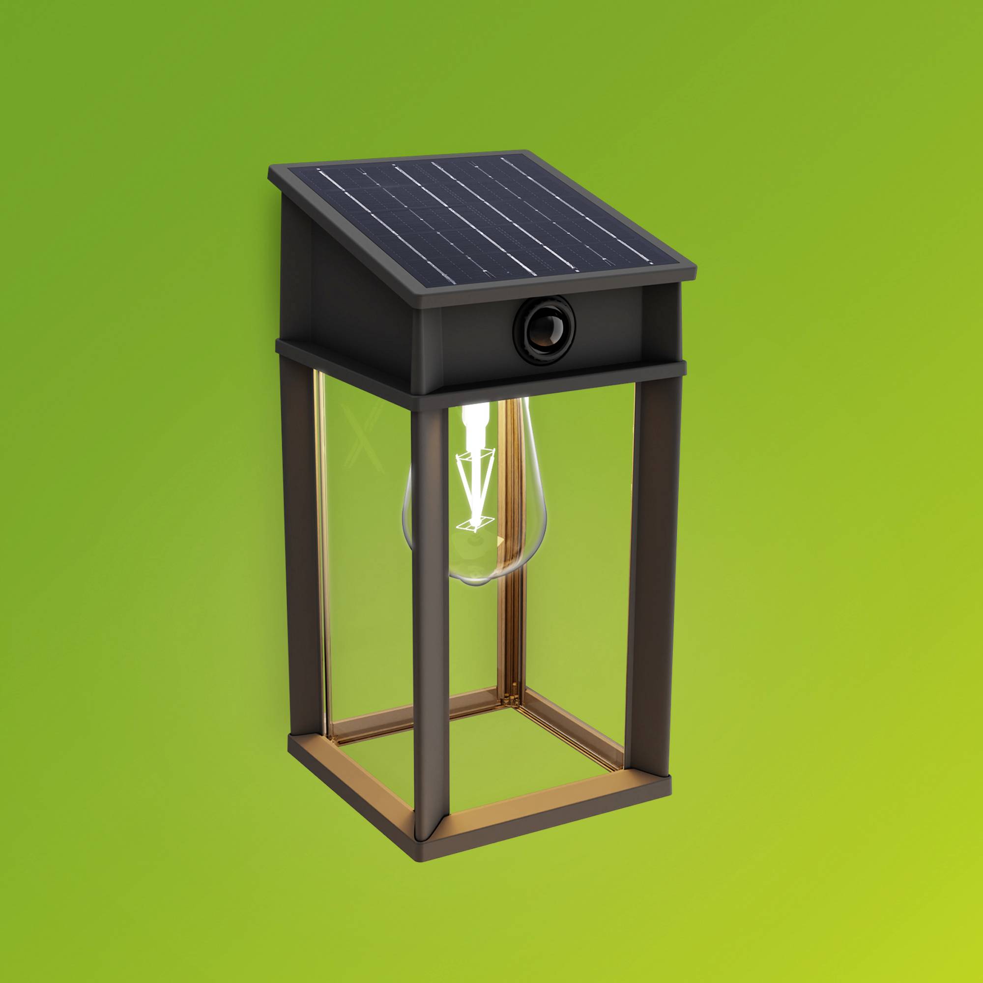 Philips LED Geri 929004632601 Solar-Außenwandleuchte mit Bewegungsmelder LED 3.2W Schwarz