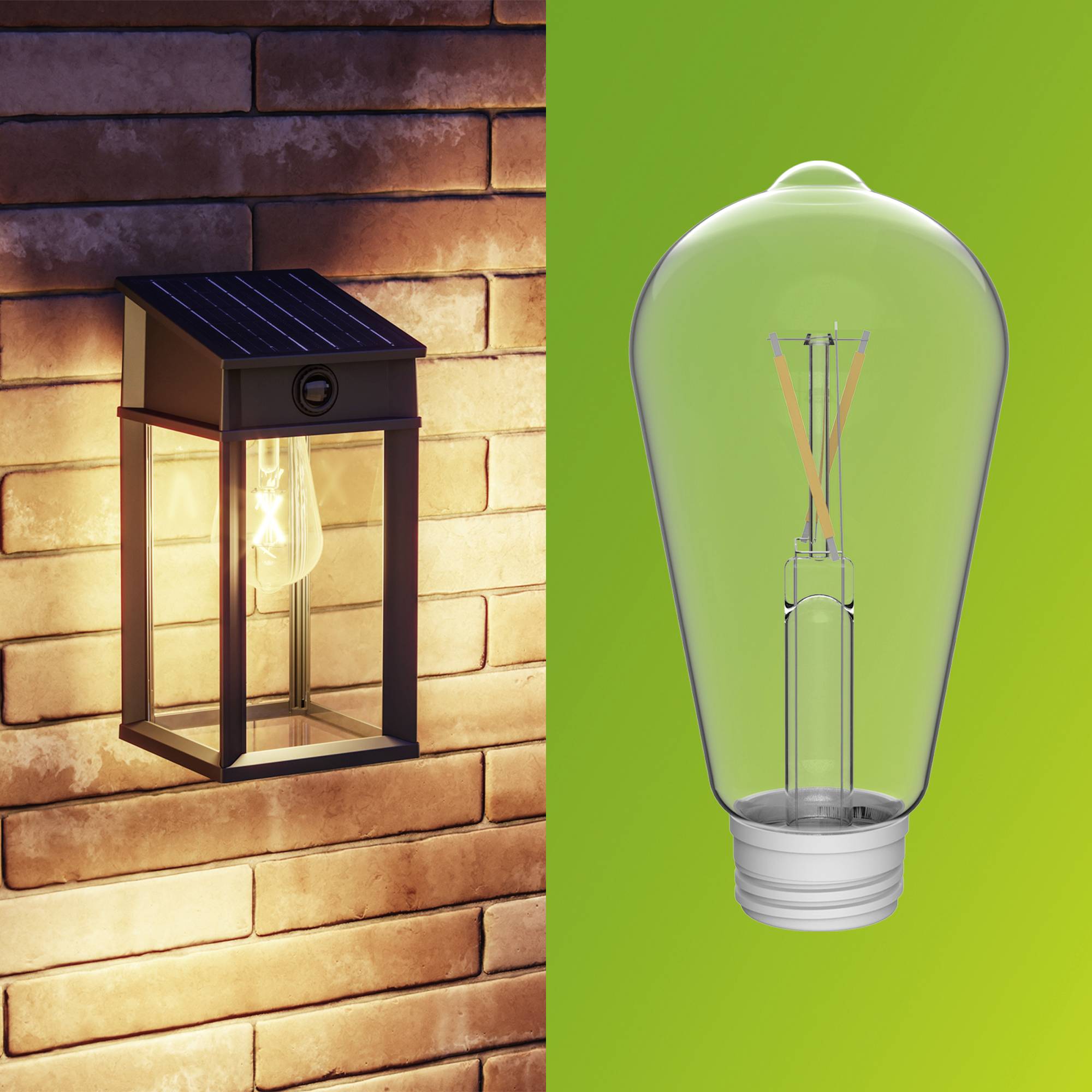 Philips LED Geri 929004632601 Solar-Außenwandleuchte mit Bewegungsmelder LED 3.2W Schwarz