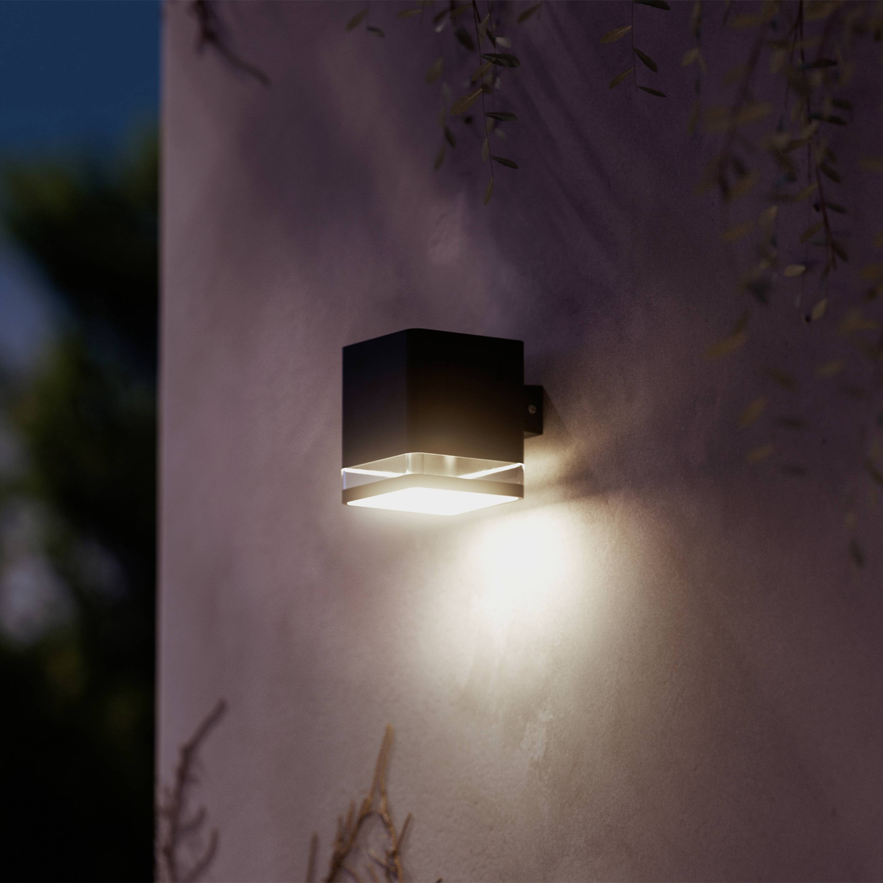 Philips LED Virona 929004658701 Solar-Außenwandleuchte mit Bewegungsmelder LED 1.8W Schwarz