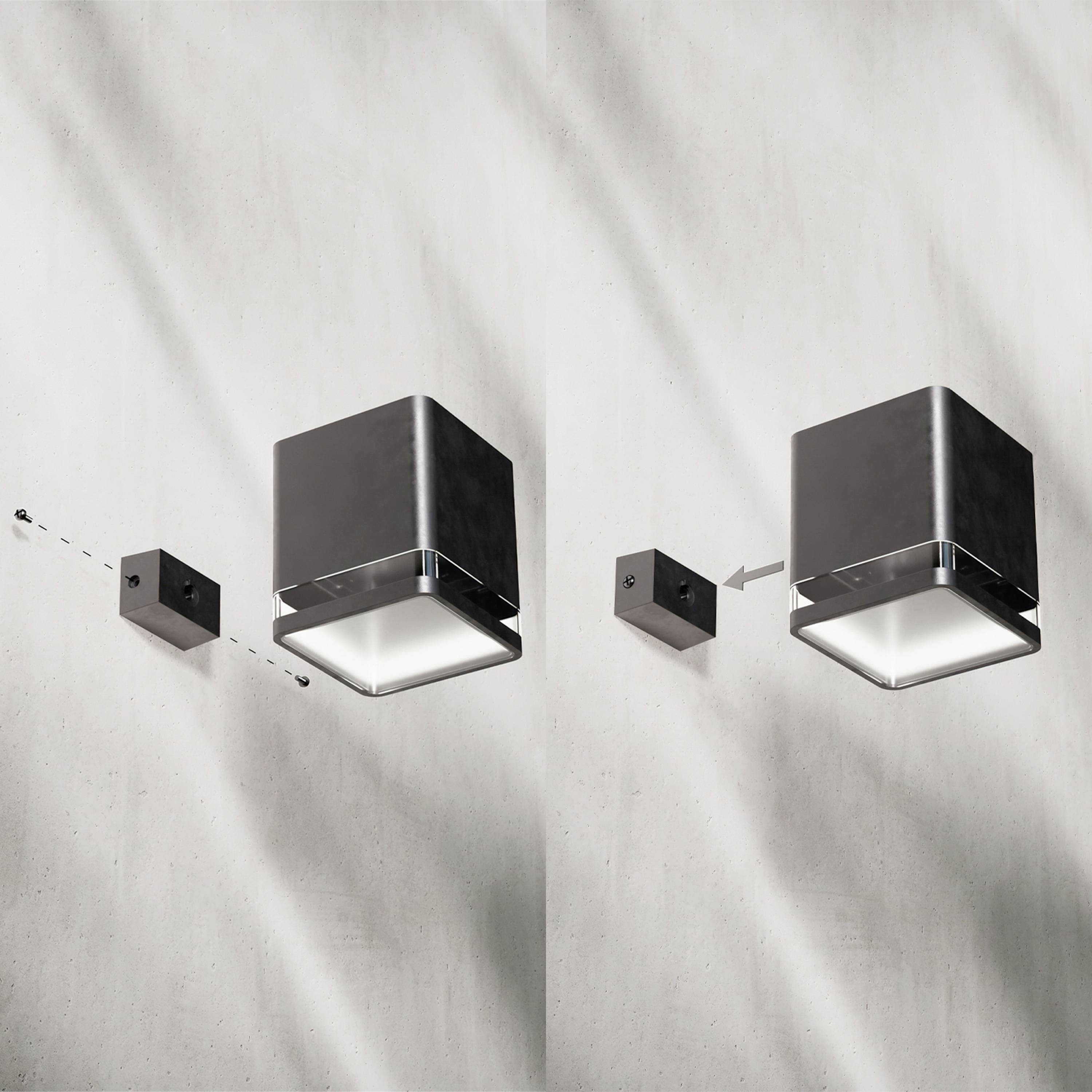 Philips LED Virona 929004658701 Solar-Außenwandleuchte mit Bewegungsmelder LED 1.8W Schwarz