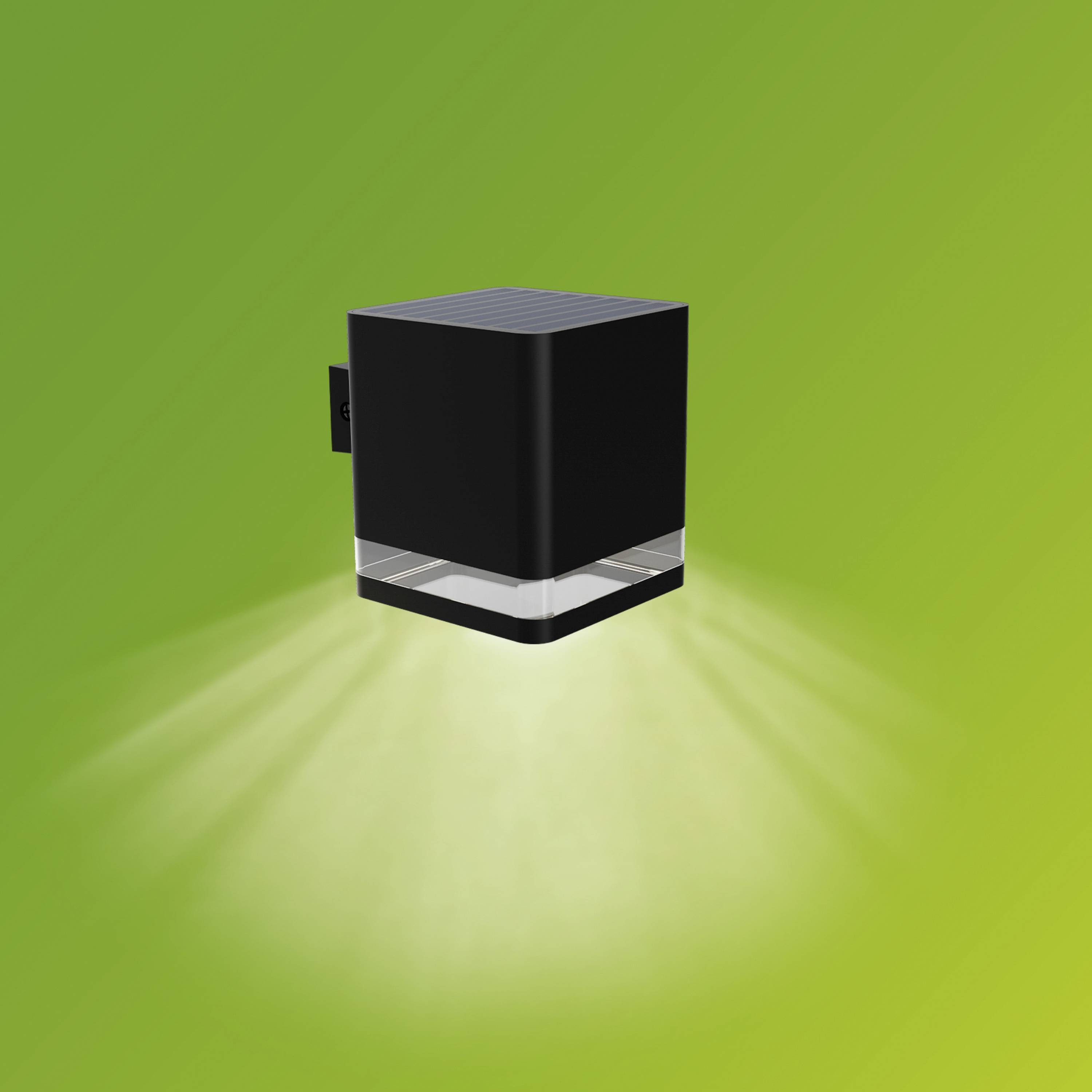 Philips LED Virona 929004658701 Solar-Außenwandleuchte mit Bewegungsmelder LED 1.8W Schwarz