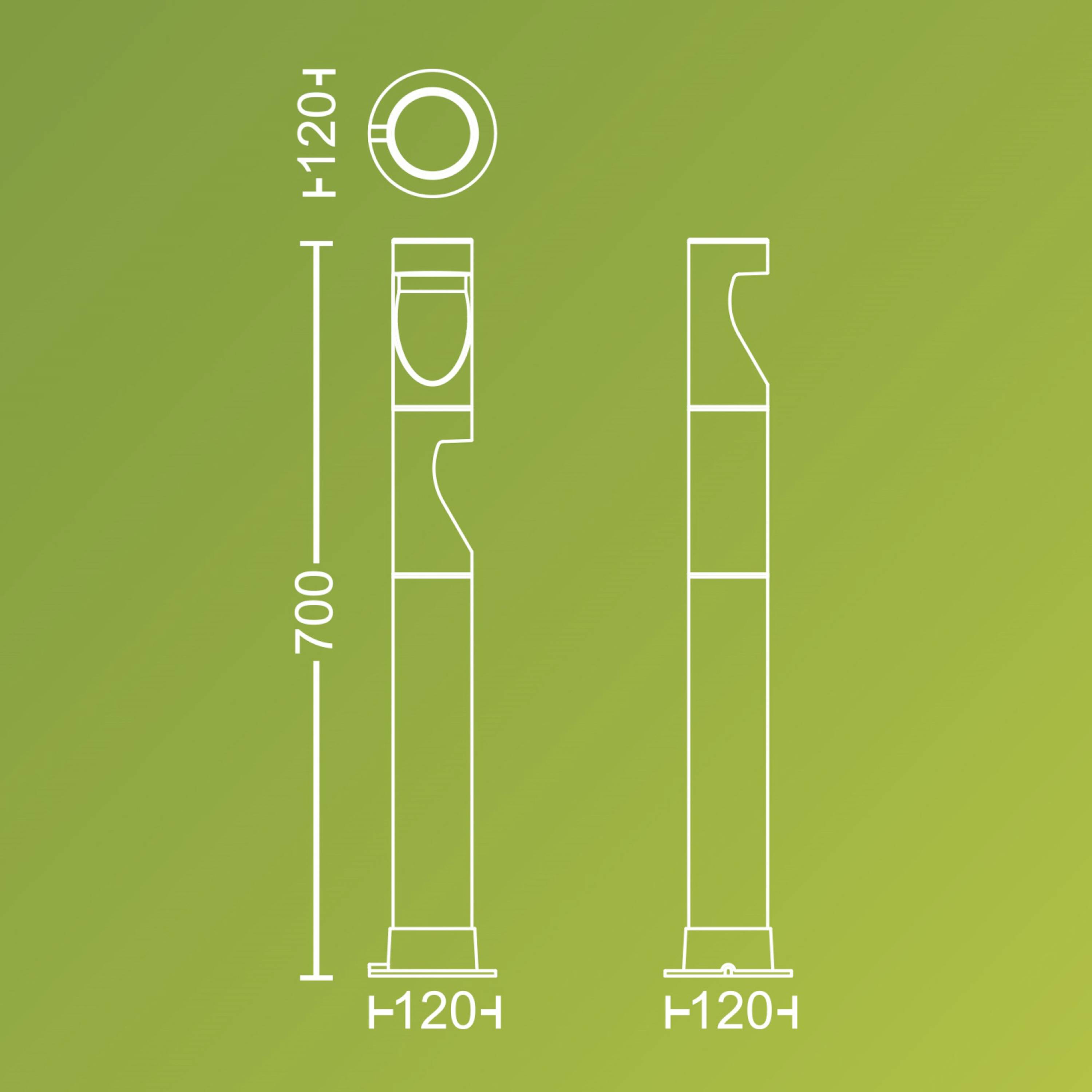 Philips LED 929004659601 Desi LED-Außenstandleuchte LED 1.5W Schwarz