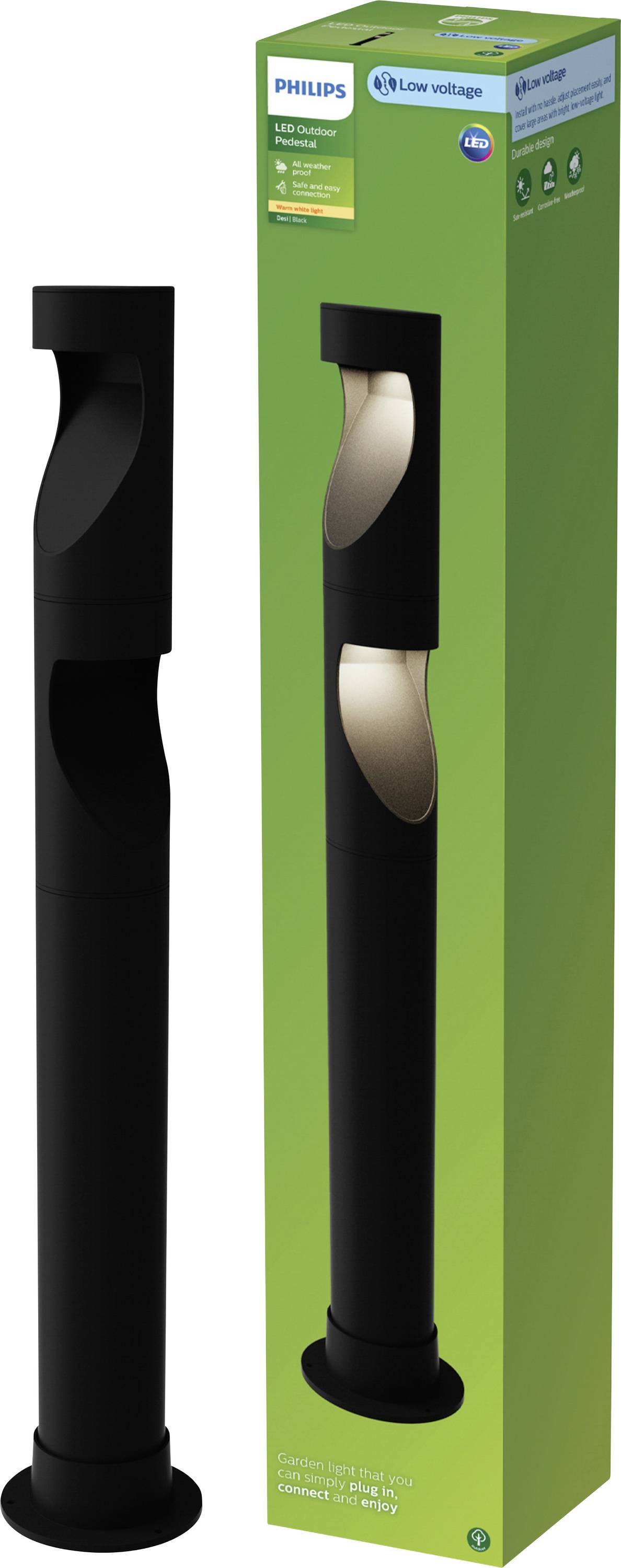 Philips LED 929004659601 Desi LED-Außenstandleuchte LED 1.5W Schwarz