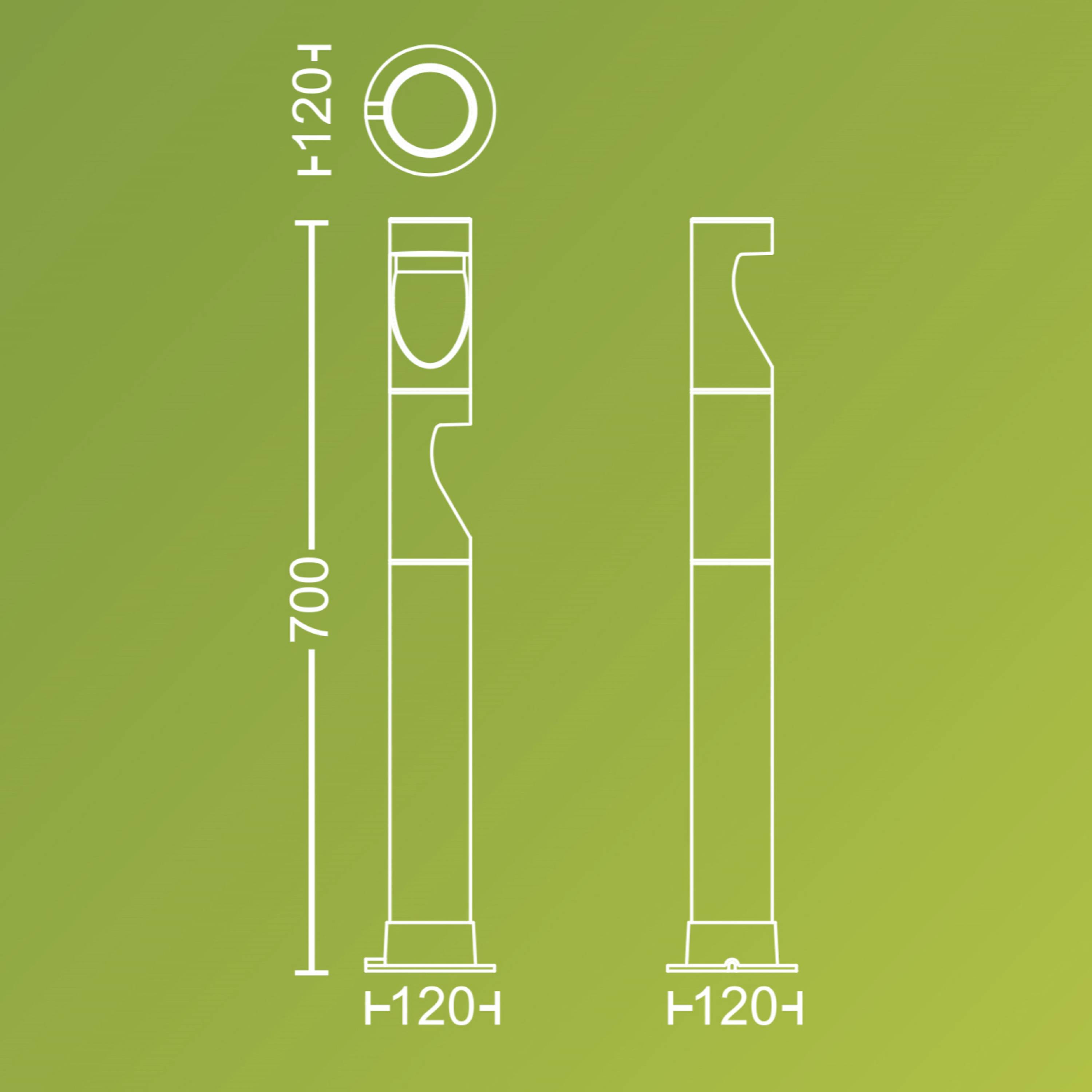 Philips LED 929004659701 Desi LED-Außenstandleuchte LED 4.5W Schwarz