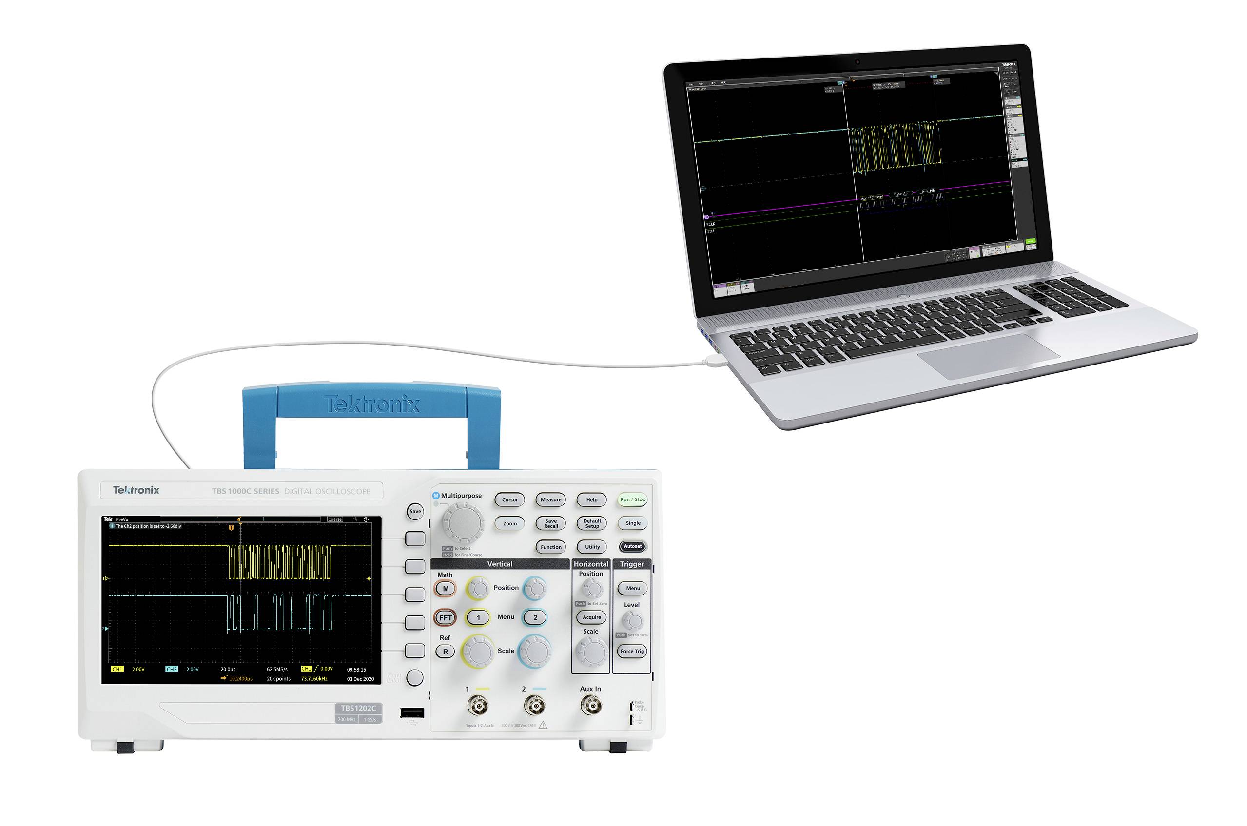 Tektronix TBS1052C-EDU Digital-Oszilloskop 50 MHz 2-Kanal 1 GSa/s 20 kpts 1 St.