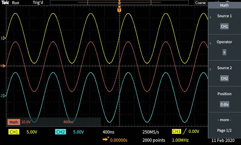 Tektronix TBS1052C-EDU Digital-Oszilloskop 50MHz 2-Kanal 1 GSa/s 20 kpts 1St.