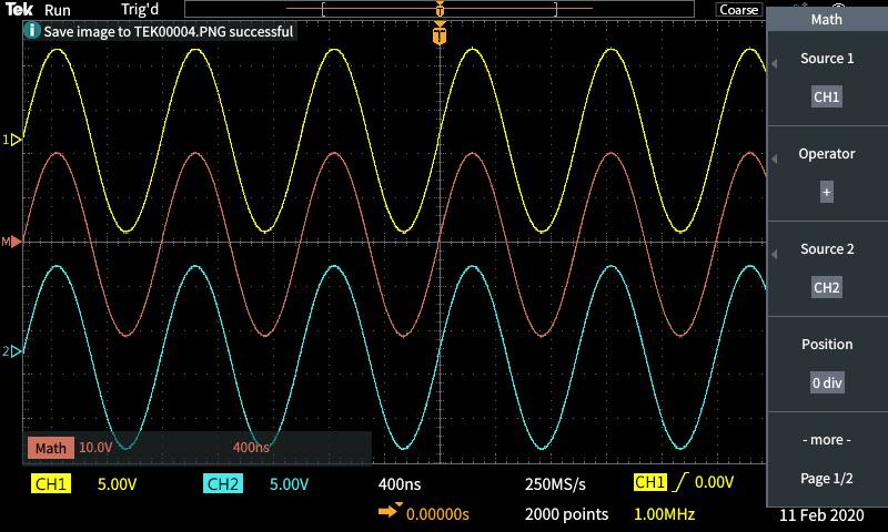 Tektronix TBS1052C-EDU Digital-Oszilloskop 50MHz 2-Kanal 1 GSa/s 20 kpts 1St.