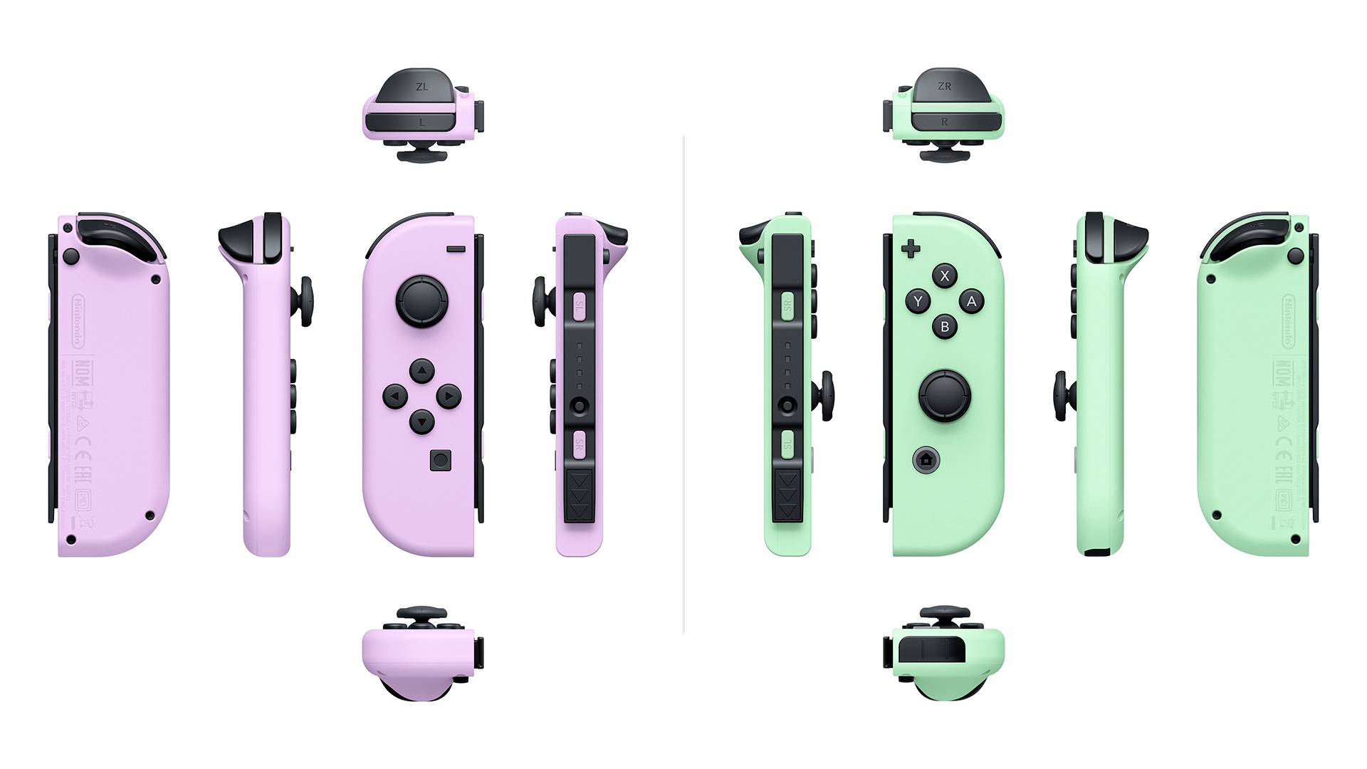 Nintendo Joy-Con 2er Set pastell Gamepad Switch Pastell-Lila, Pastell-Grün