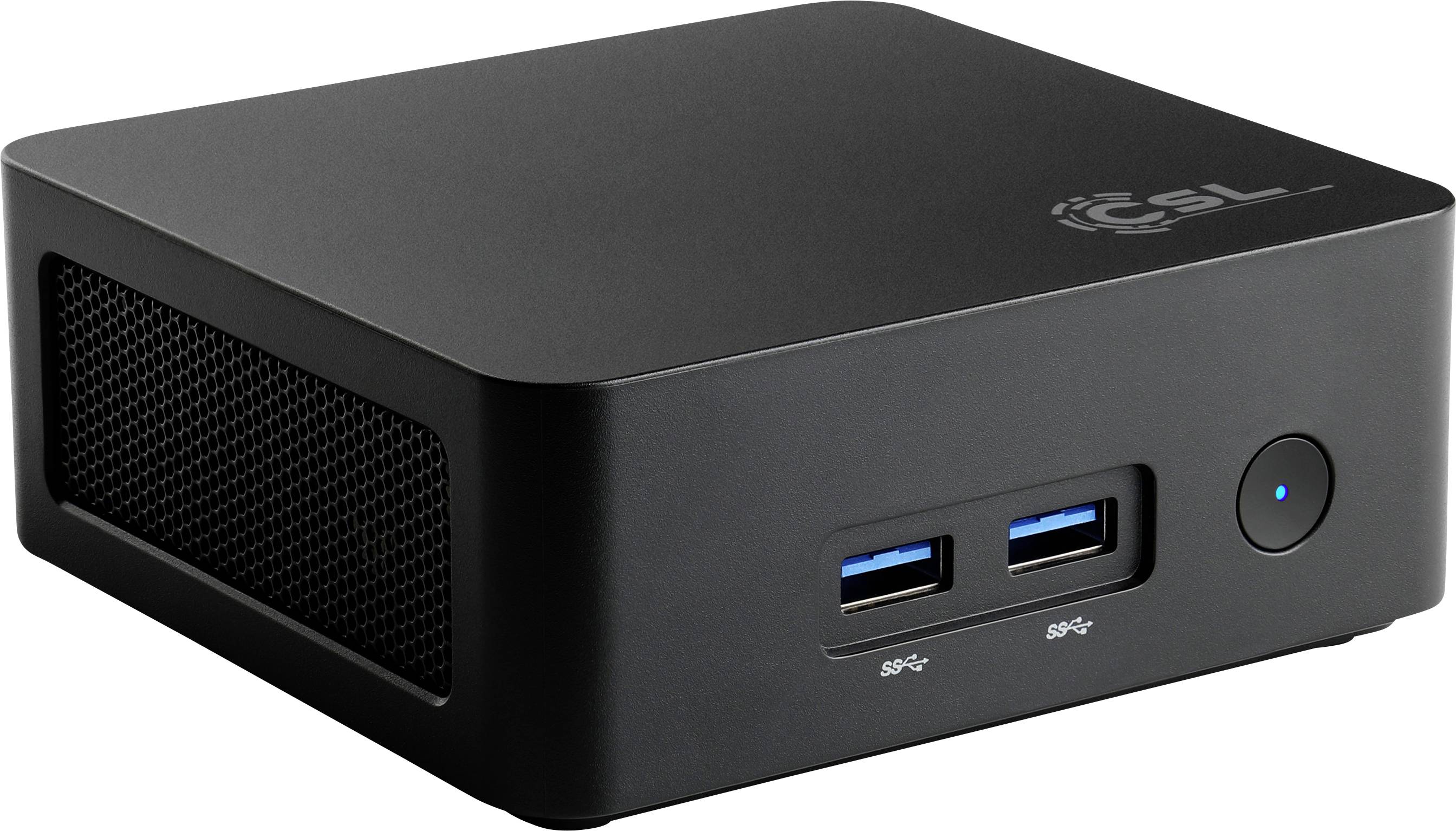 CSL Computer Mini PC Narrow Box Black Intel® N N100 3400GHz 16GB RAM 500GB SSD Intel Intel® UHD Graphics 92970