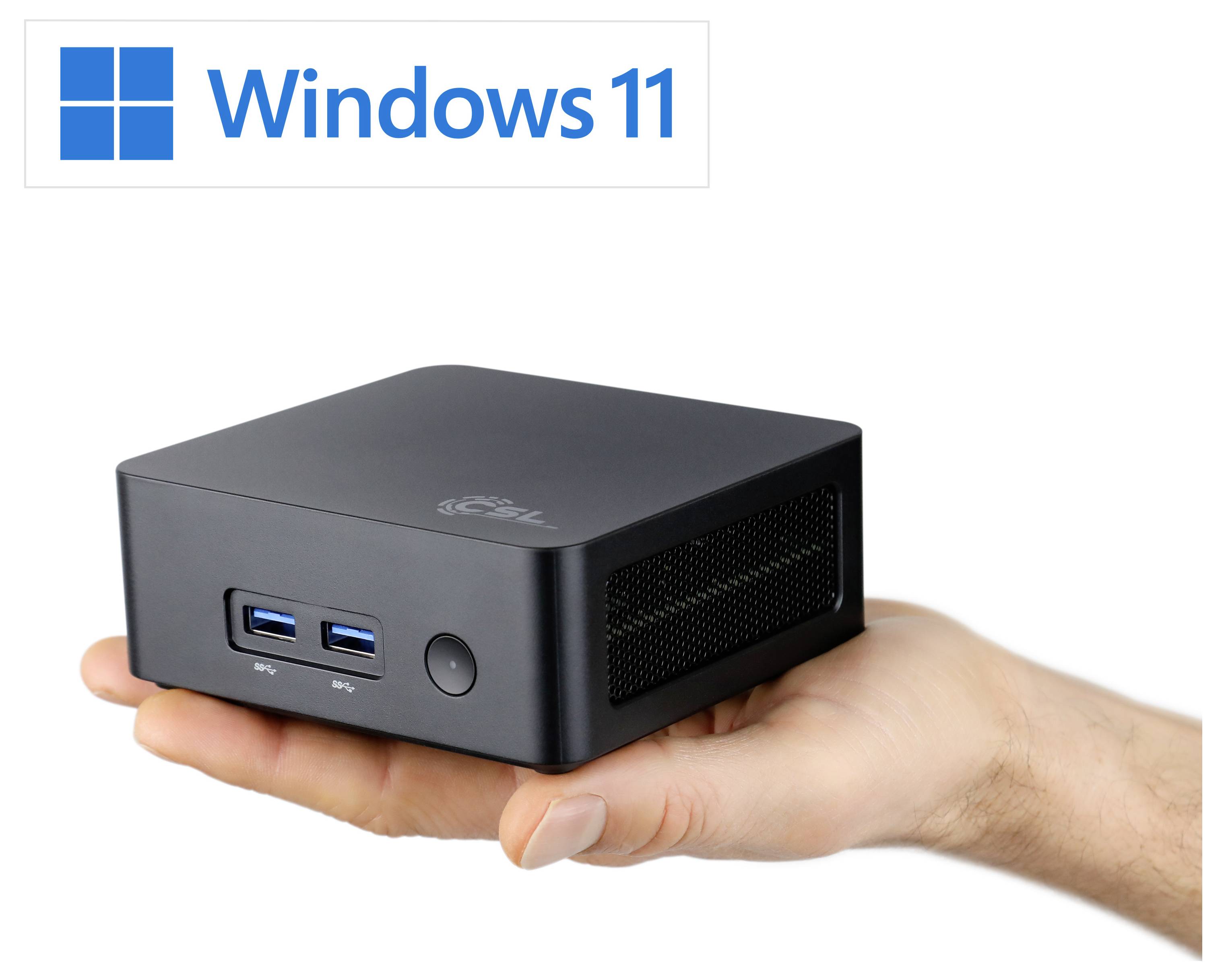 CSL Computer Mini PC Narrow Box Black Intel® N N100 3400GHz 16GB RAM 4000GB SSD Intel Intel® UHD Graphics 92952