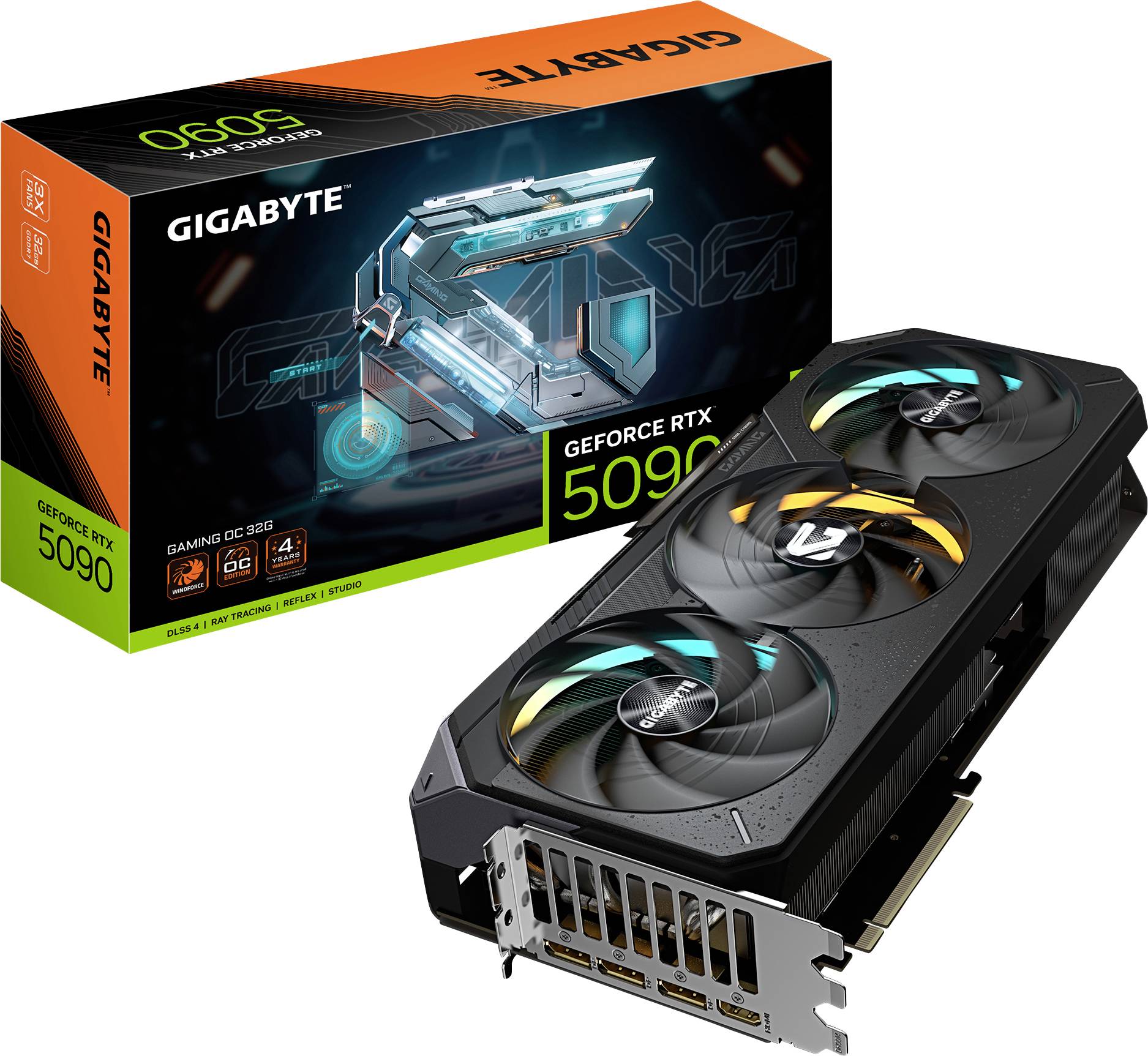 Gigabyte Grafikkarte RTX 5090 GAMING OC 32GB 32 GB GDDR7-RAM PCIe x16 HDMI® 2.1, DisplayPort 2.1
