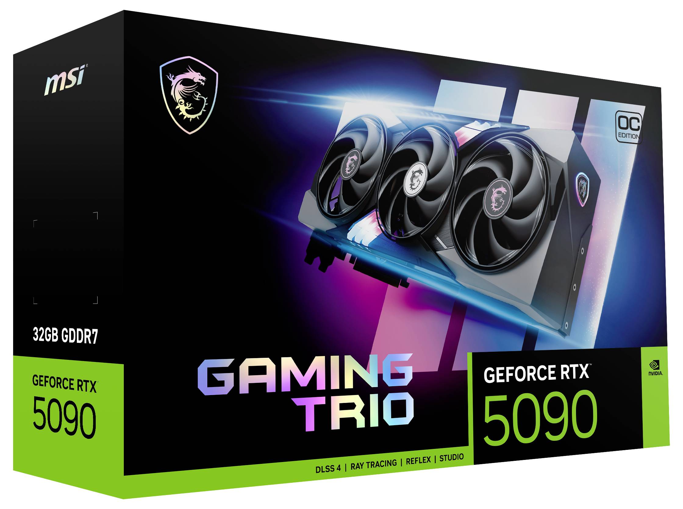 MSI Grafikkarte RTX 5090 32GB GAMING TRIO OC 32 GB GDDR7-RAM PCIe x16 HDMI® 2.1, DisplayPort 2.1