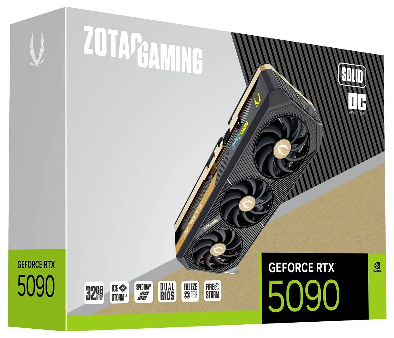 Zotac Grafikkarte RTX 5090 SOLID OC 32GB 32 GB GDDR7-RAM PCIe x16 HDMI® 2.1, DisplayPort 2.1