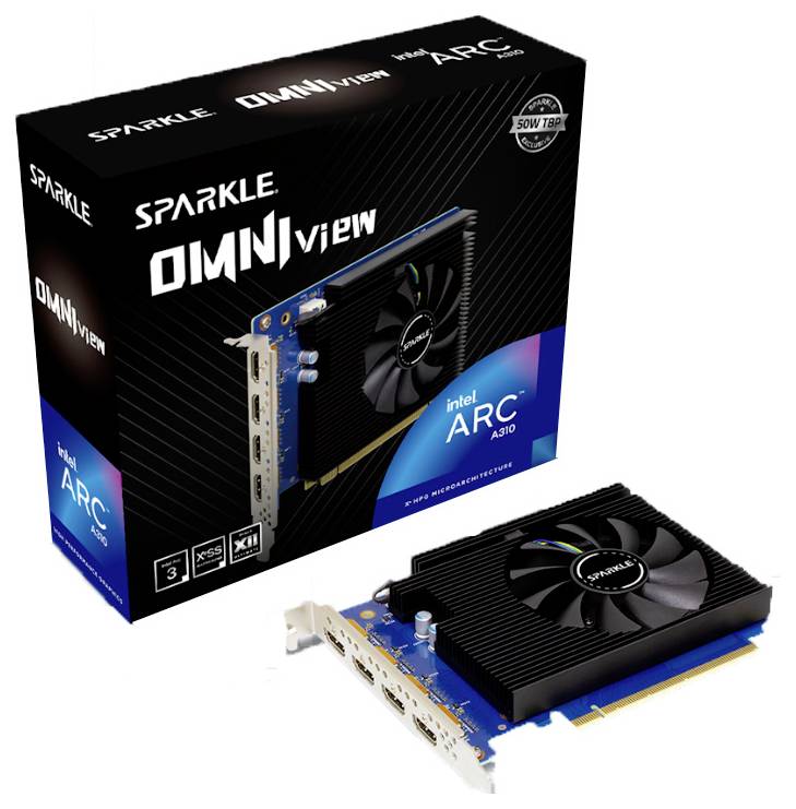 Sparkle Grafikkarte Intel Arc™ A310 4GB GDDR6-RAM PCIe x16